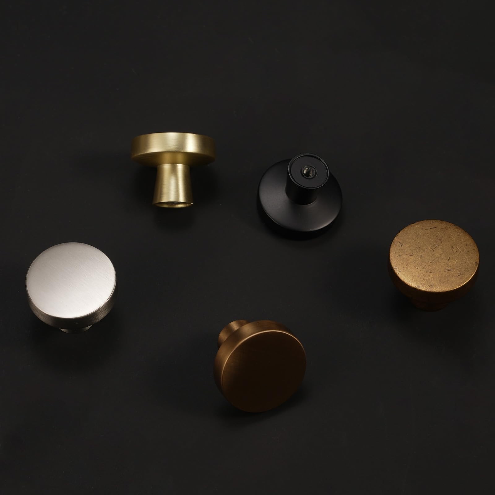 10 Pack Antique Brass Kitchen Cabinet Knobs Vintage Drawer Pulls Hardware Set