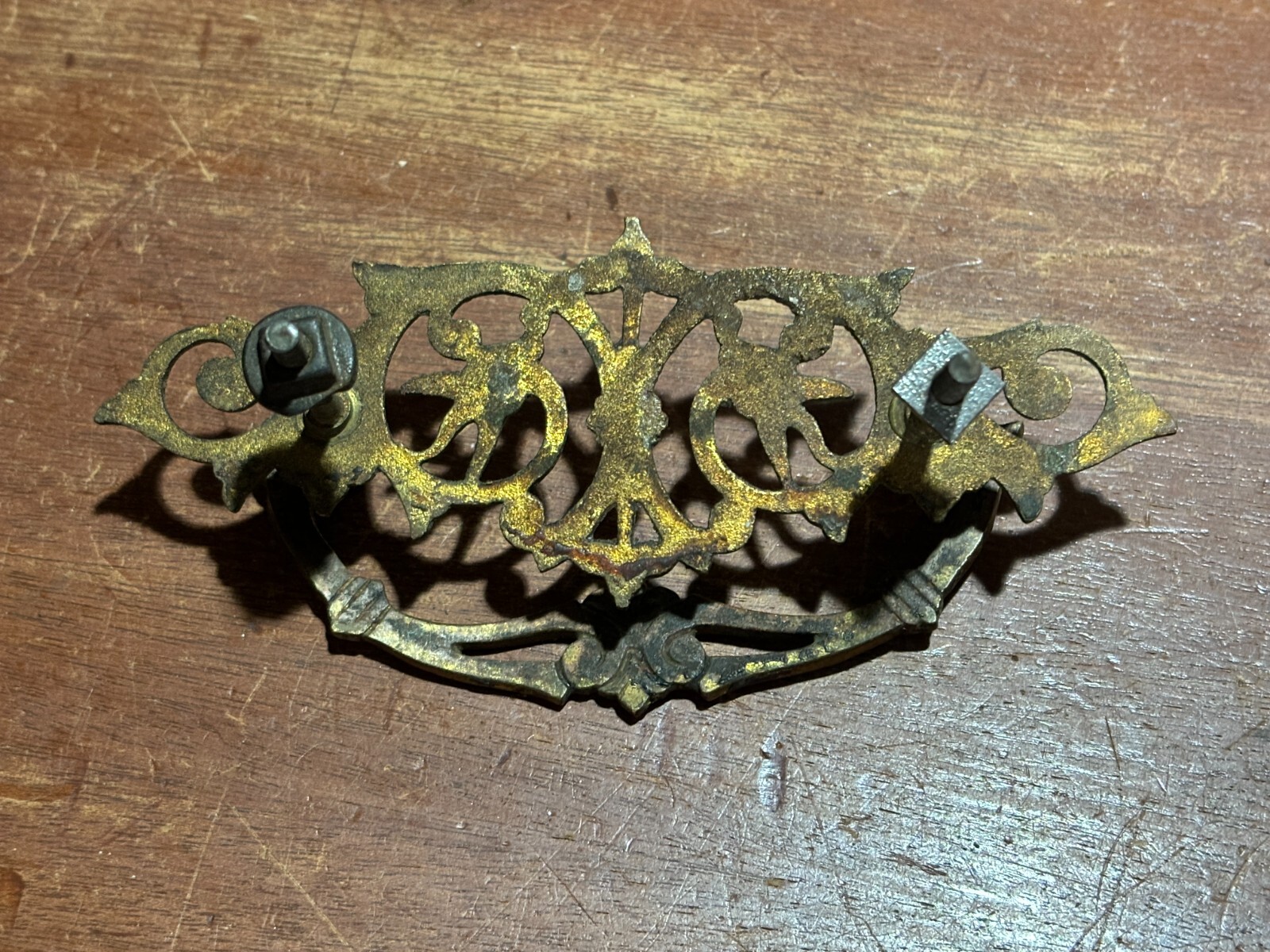 Vintage Antique Ornate Fancy Drop Bail Drawer Pull. 3 inch CTC