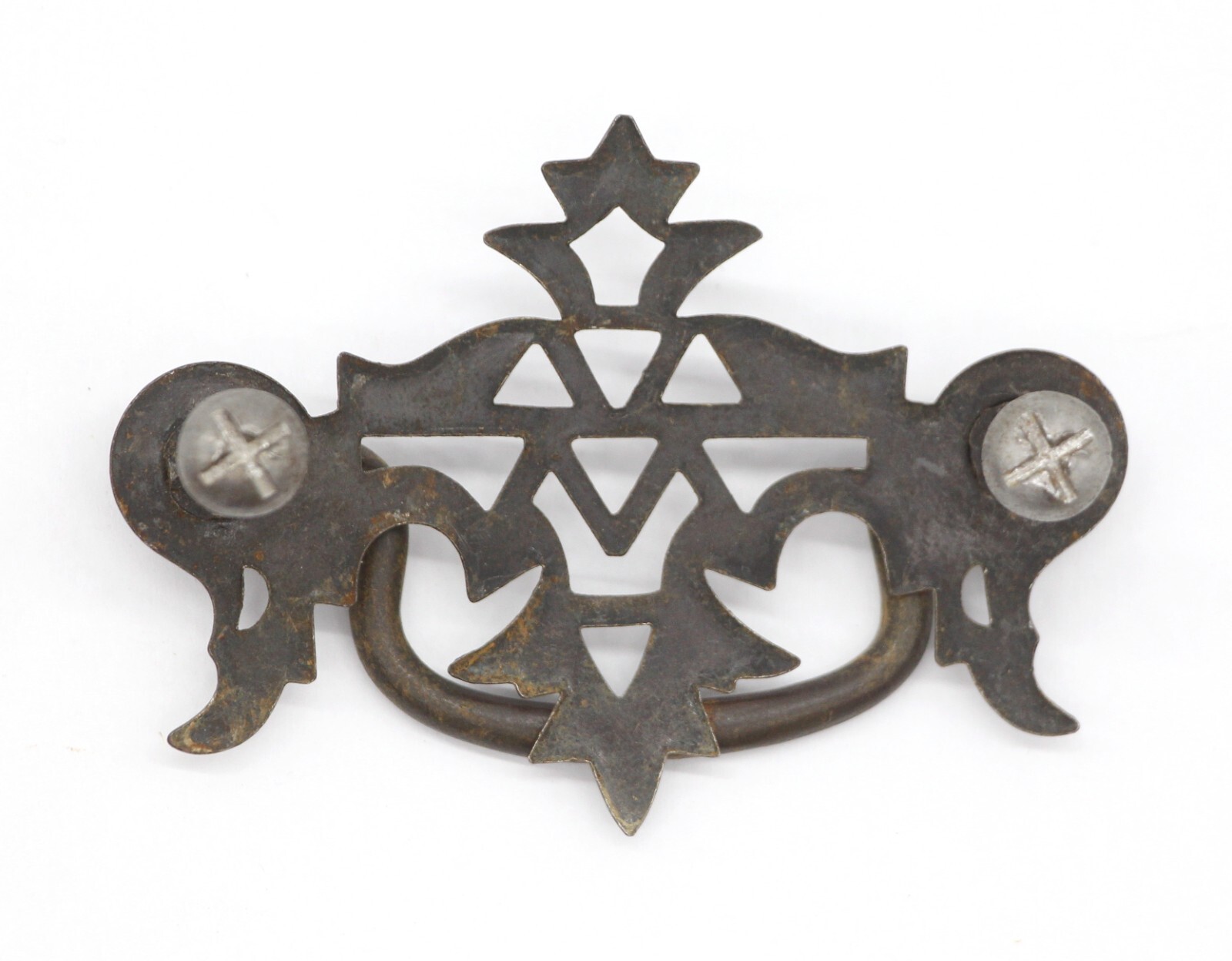 Vintage Traditional 3.25 in. Steel Cut Out Bail Drawer Pulls