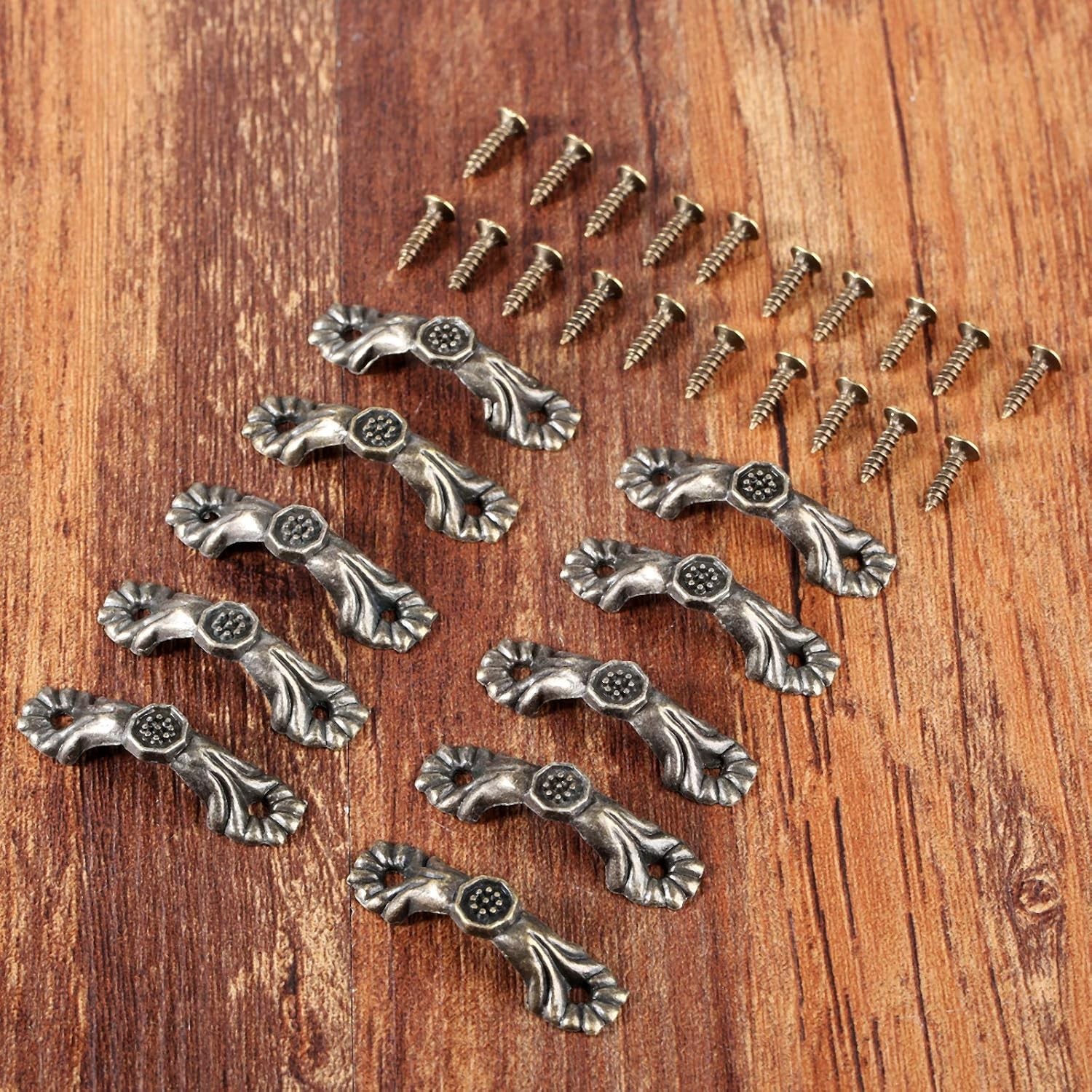 Decorative 10-Piece Antique Bronze Knob Set – 1.46″ Vintage Cabinet Hardware