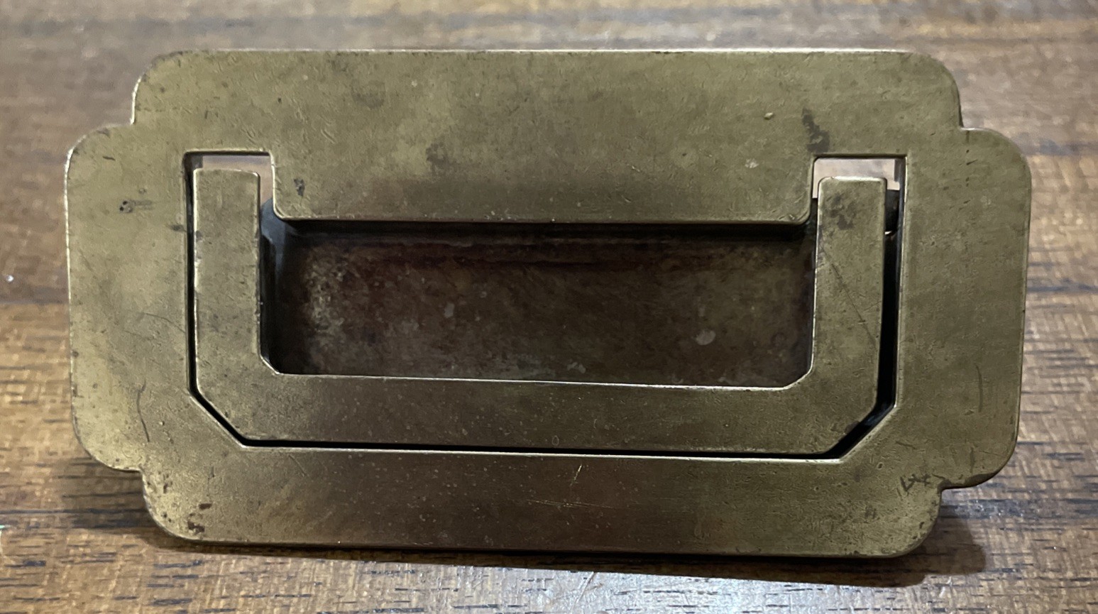Drexel Pavilion Recessed Dresser Drawer Pull Brass Handle Vintage Mid Century