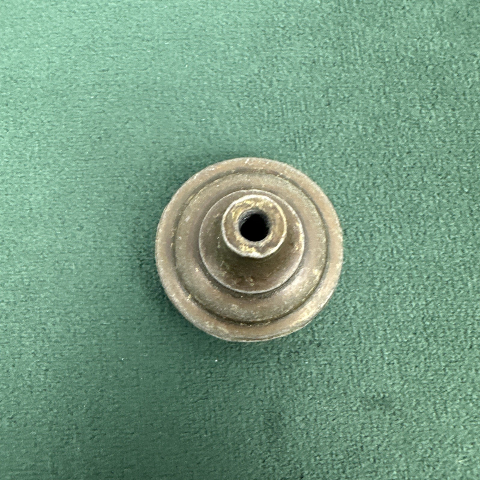 Vintage Brass Cabinet Knob 1.25” Heavy Solid Round Mushroom Drawer Pull