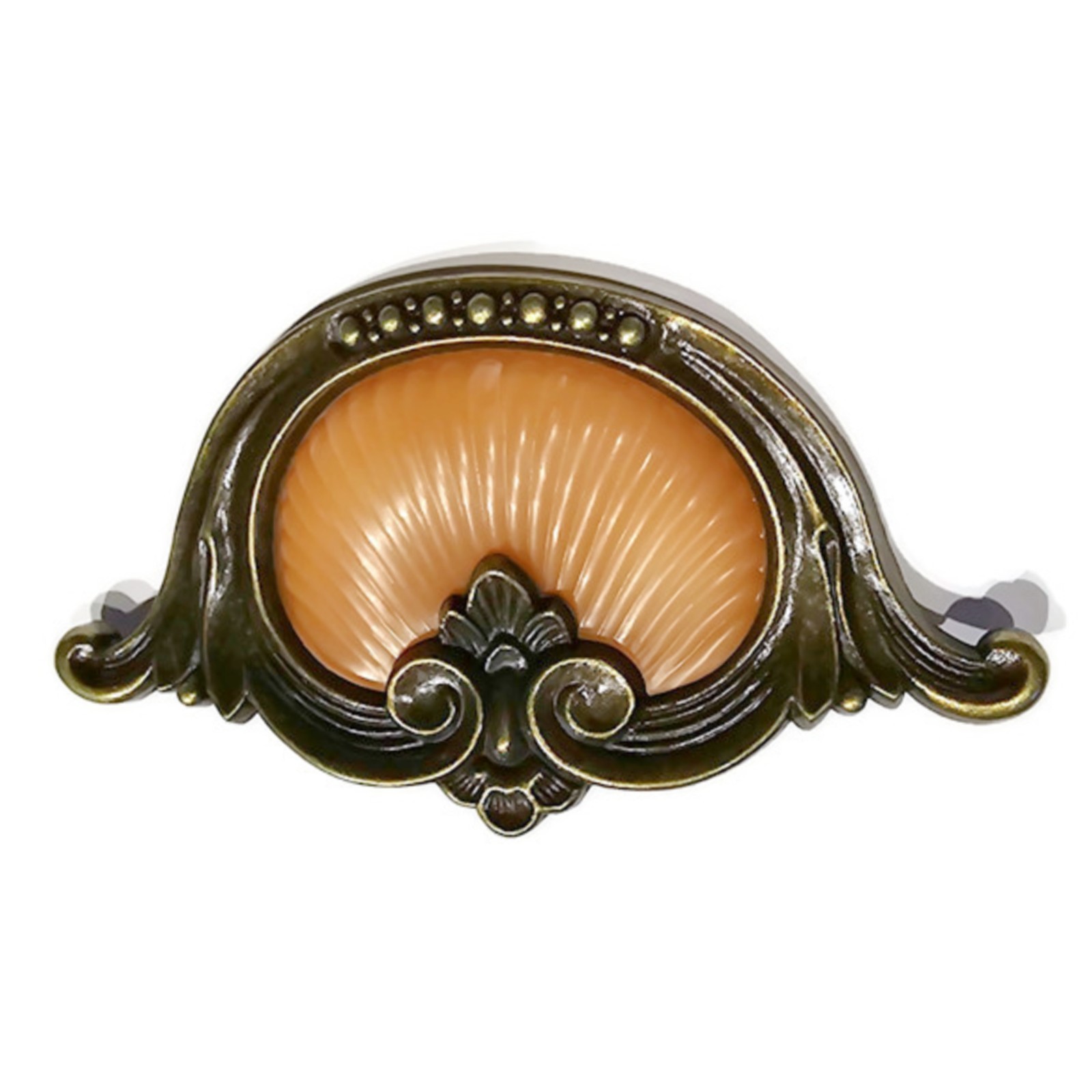 Waterfall Style Drawer Pull tortoise shell bakelite antique brass amber