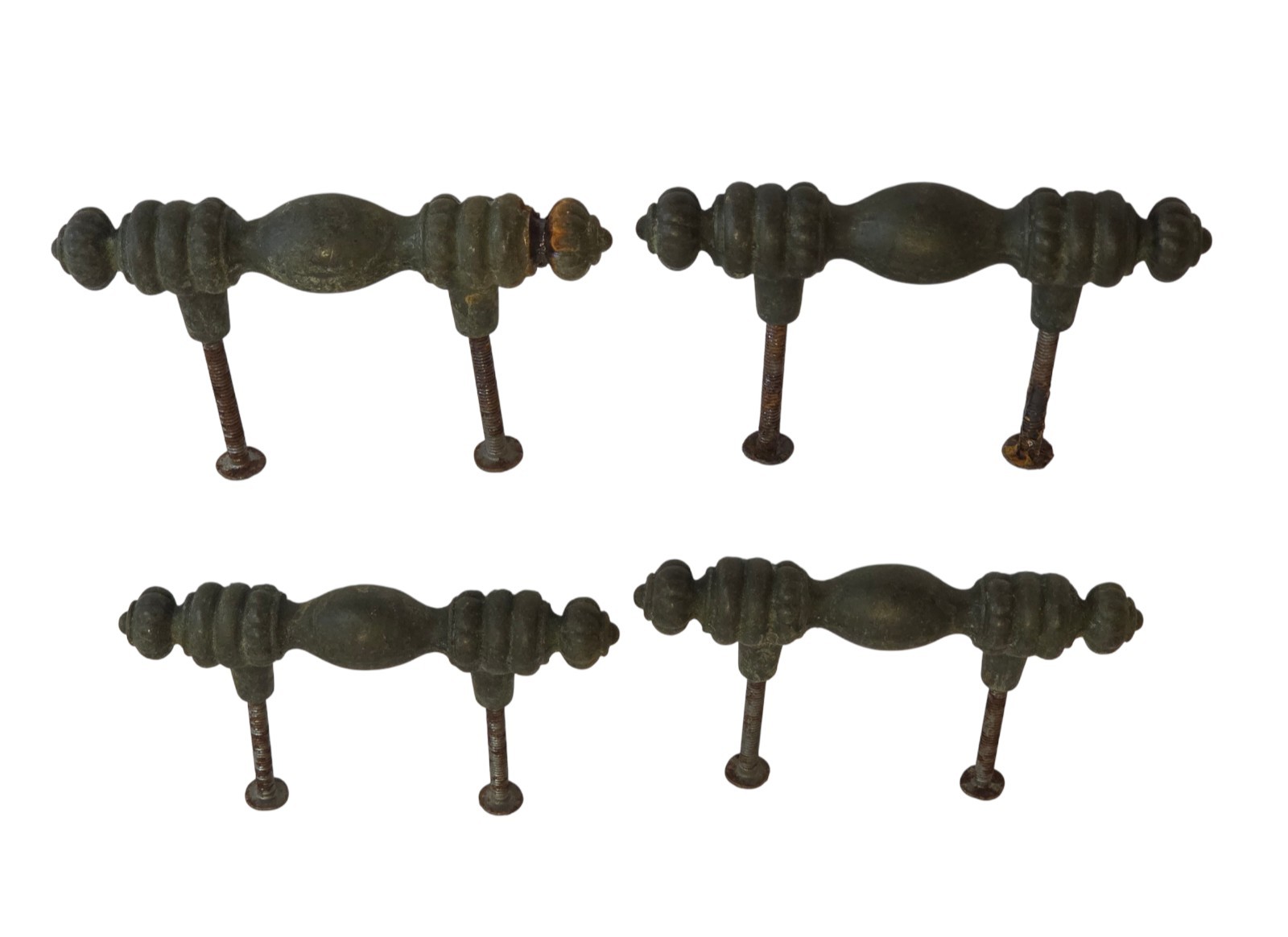 Vintage Keeler Brass Co KBC N4037 Set 4 Brass Drawer Pulls Colonial Revival