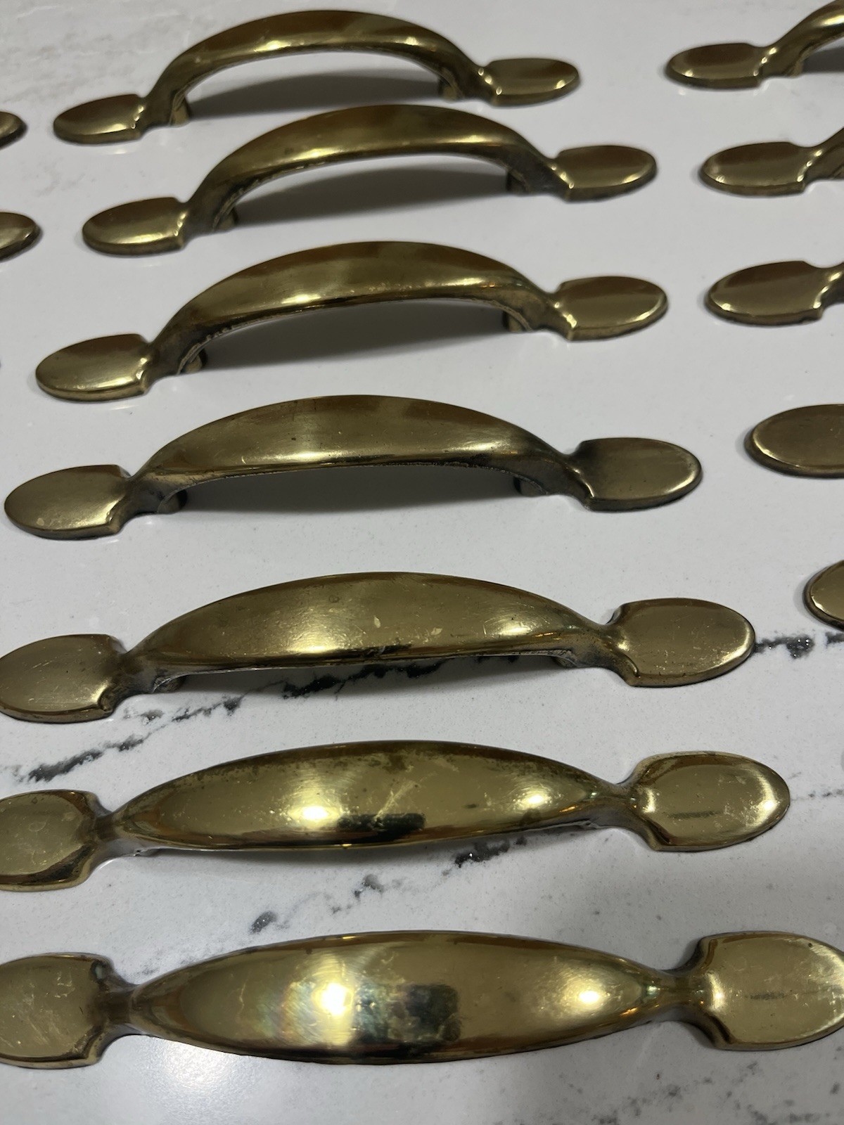 Lot 63 Vintage Amerock Brass Drawer Cabinet Pulls Handles Hardware 1980s