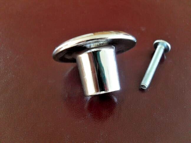 Vtg Nos 1-3/8″ Dia Chrome Drawer Knobs Concave Face Cabinet Door Pull Amerock
