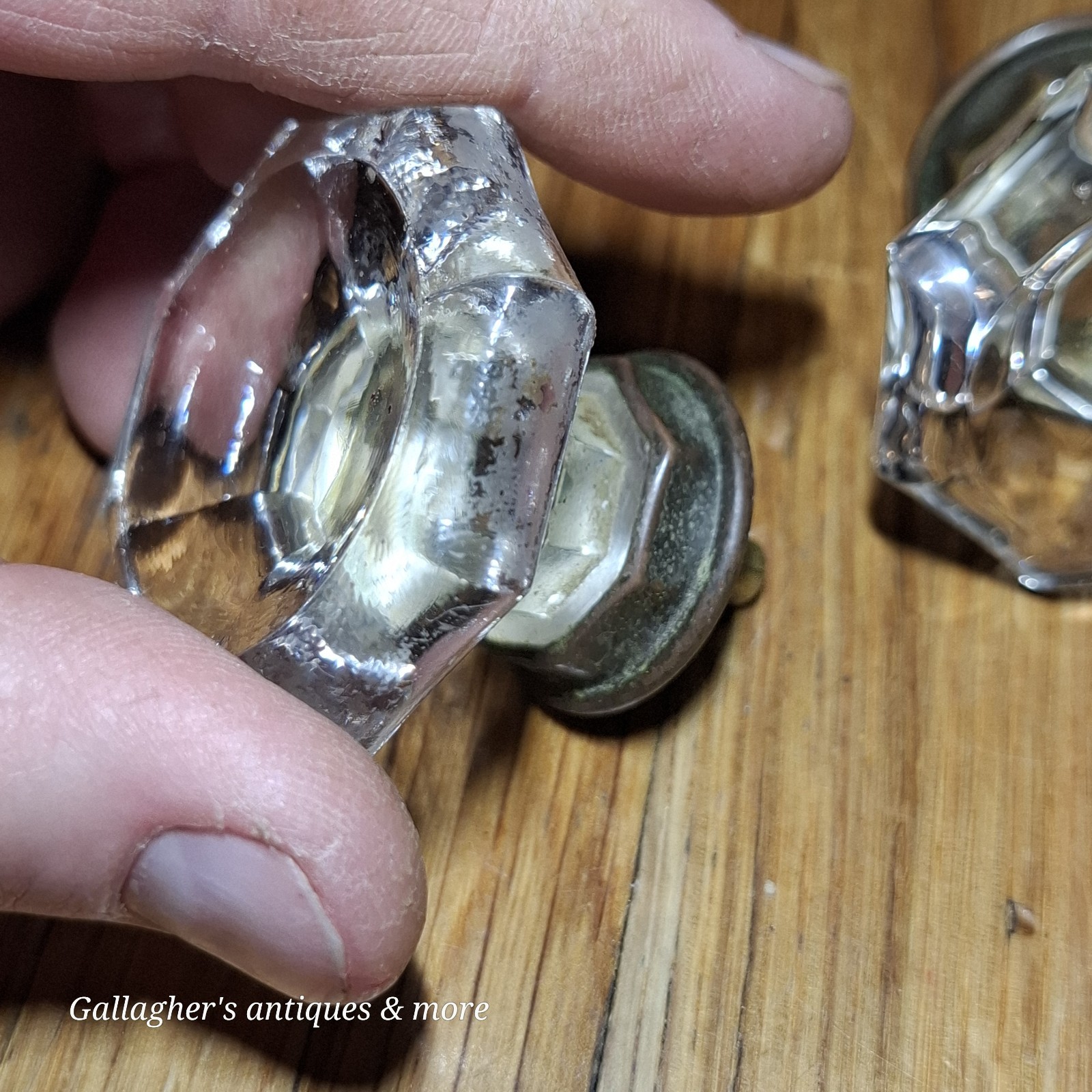 Antique Glass Knob Handle Drawer Cabinet Lot Of 4 Pat Oct 1901