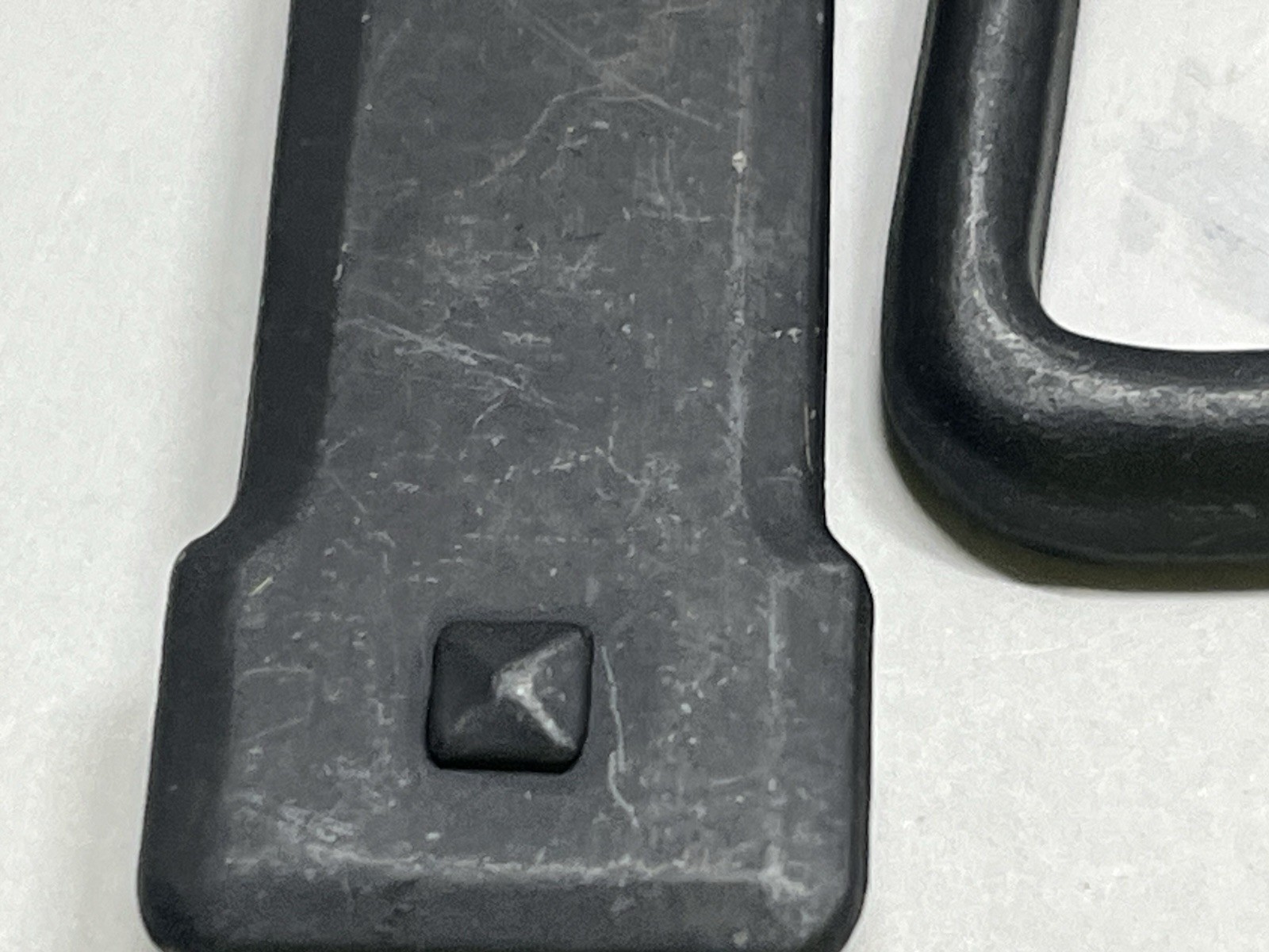 Lot (10) Black Rustic Mission Style 2pc.Vertical BackplateW/Triangle Swing Pulls