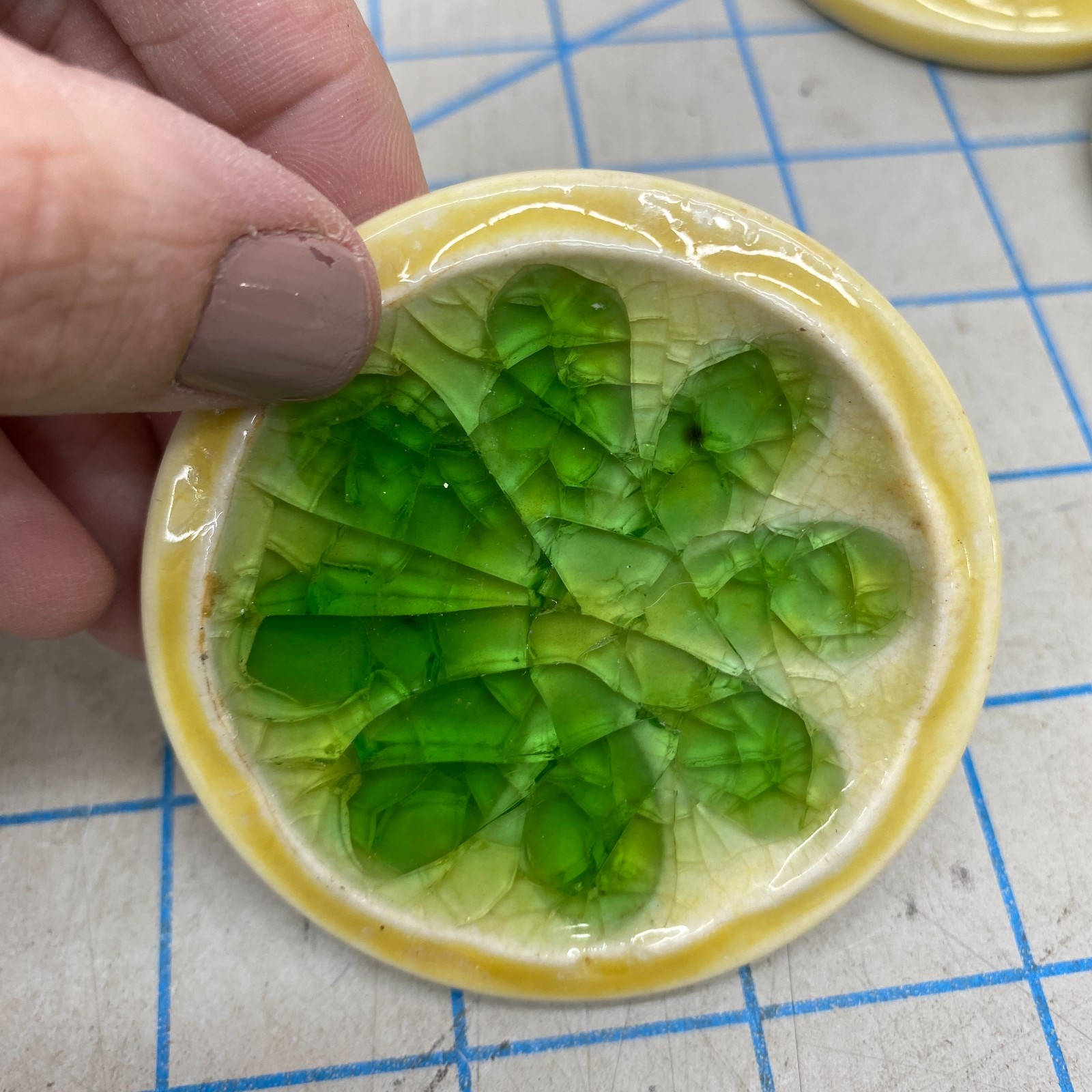 x15 BIG Vintage Mid Century Retro 60s Green Lemon Dresser Drawer Pull Knobs