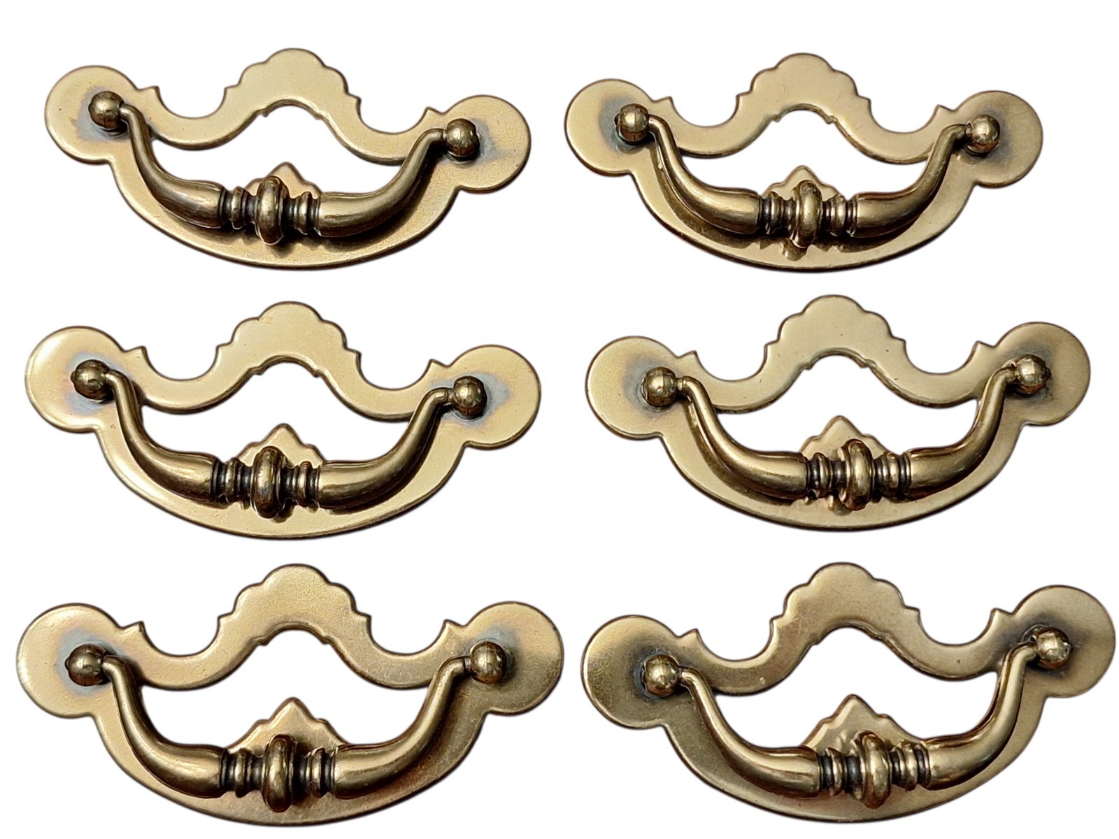 MCM Brass Drawer Pulls 3″ 1/2 Screw Center Count Of 6