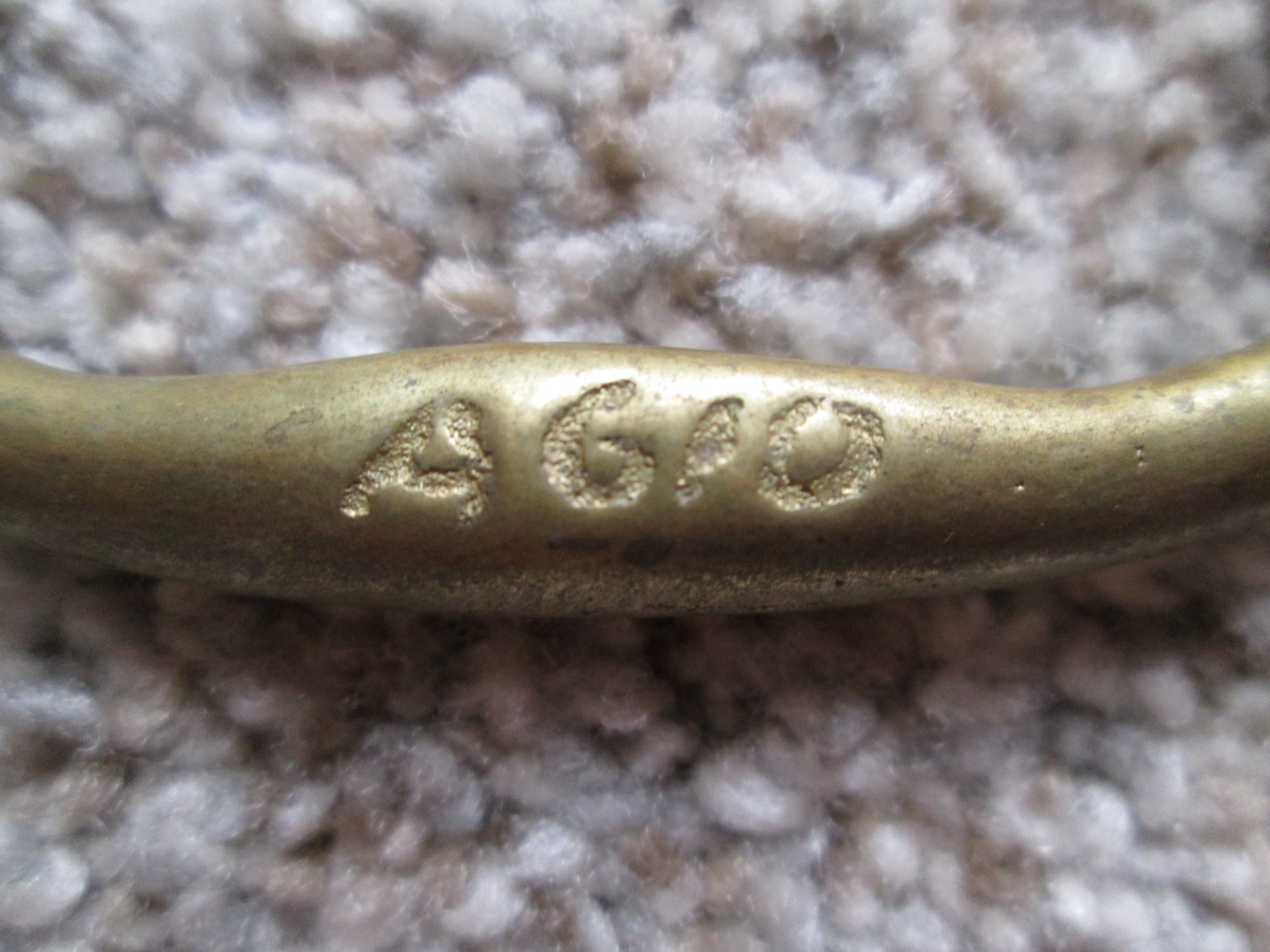 Vintage 5 dresser drop bail pulls solid brass 2.5” wide 3” center A610