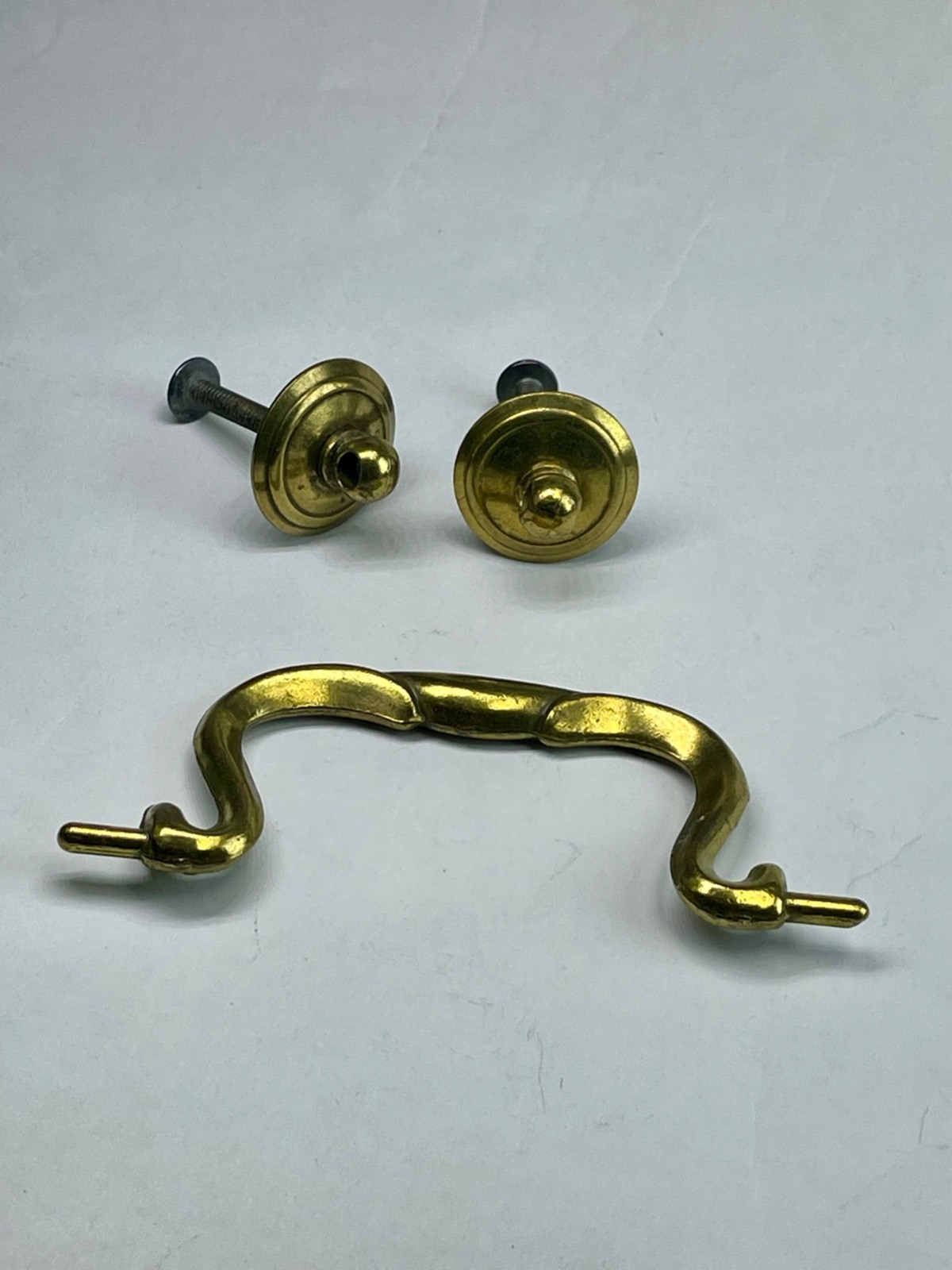 Bail Handle CB-1844 For Drop Pull Repair Dark Aged Brass 3-7/8″ Length Vintage