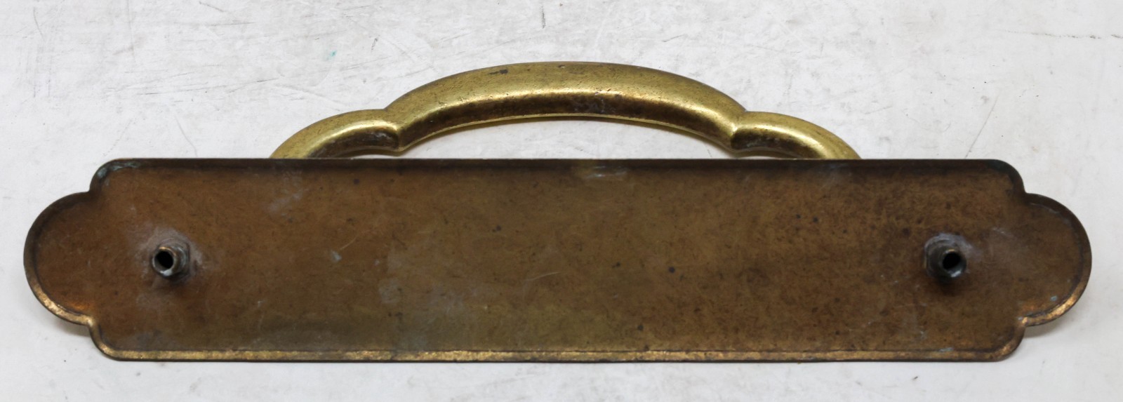 Vintage Large Brass Drawer Pull Handle 8″ Wide x 1.5″ Tall 5.75″ CTC