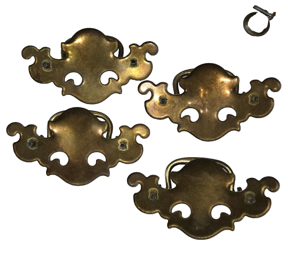 Lot Of 8 Vintage KBC Keeler Brass Co Batwing Drawer Pulls Parts/Salvage 70s/80