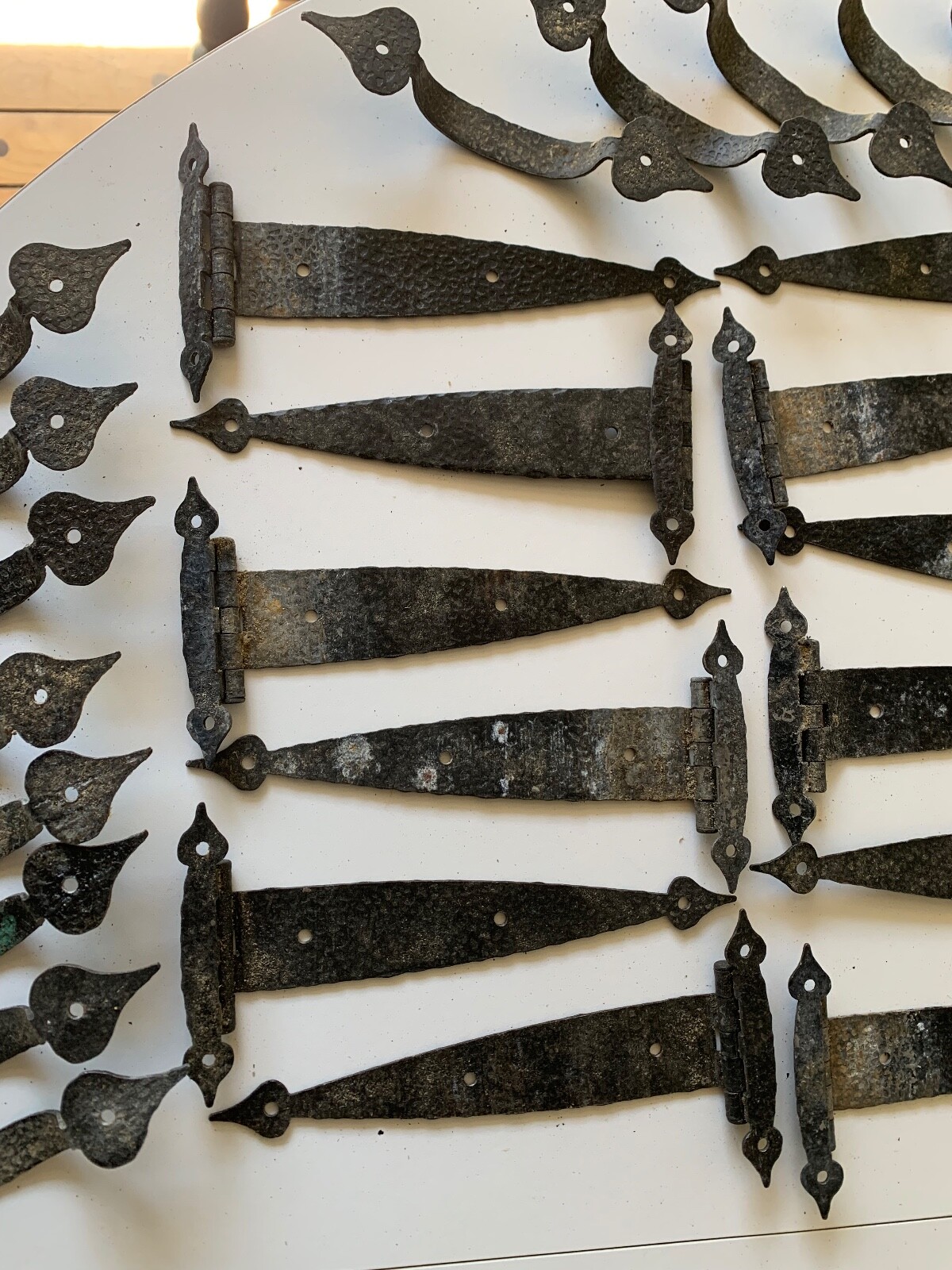 MCM Wrought Iron Cabinet Door Gate Hinge & Pulls