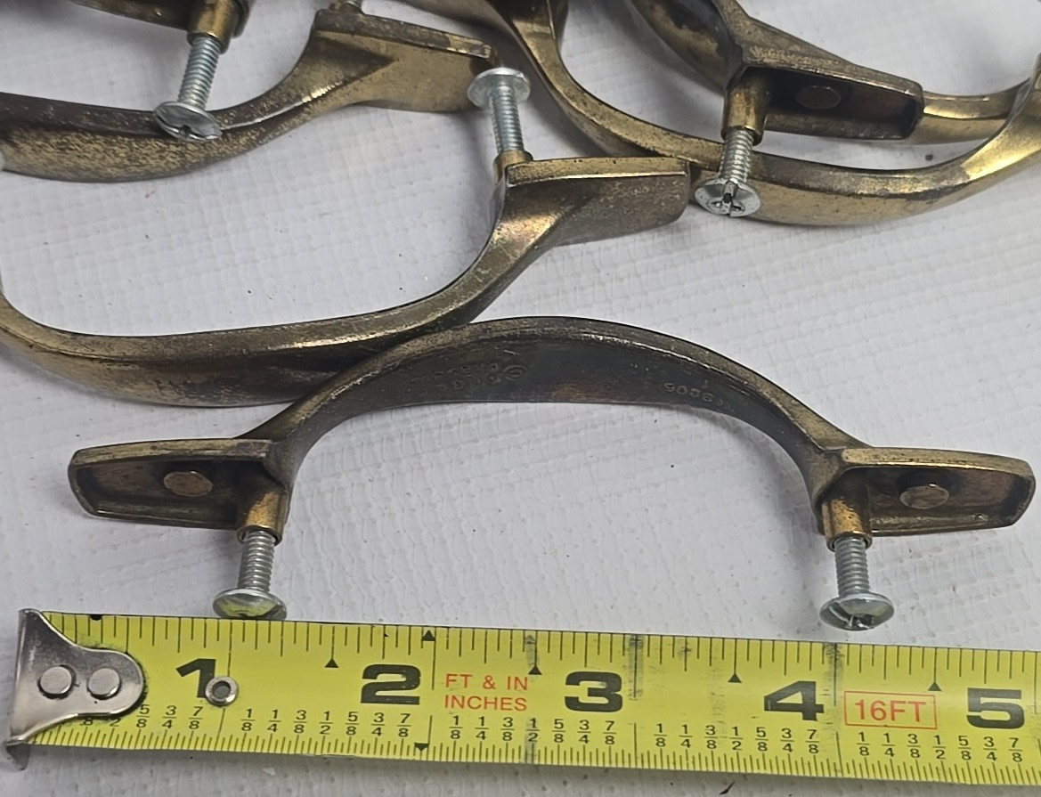 Vintage Keeler Brass Co Vintage N-13806 Drawer Pulls Handles 4.5″ Lot of 14