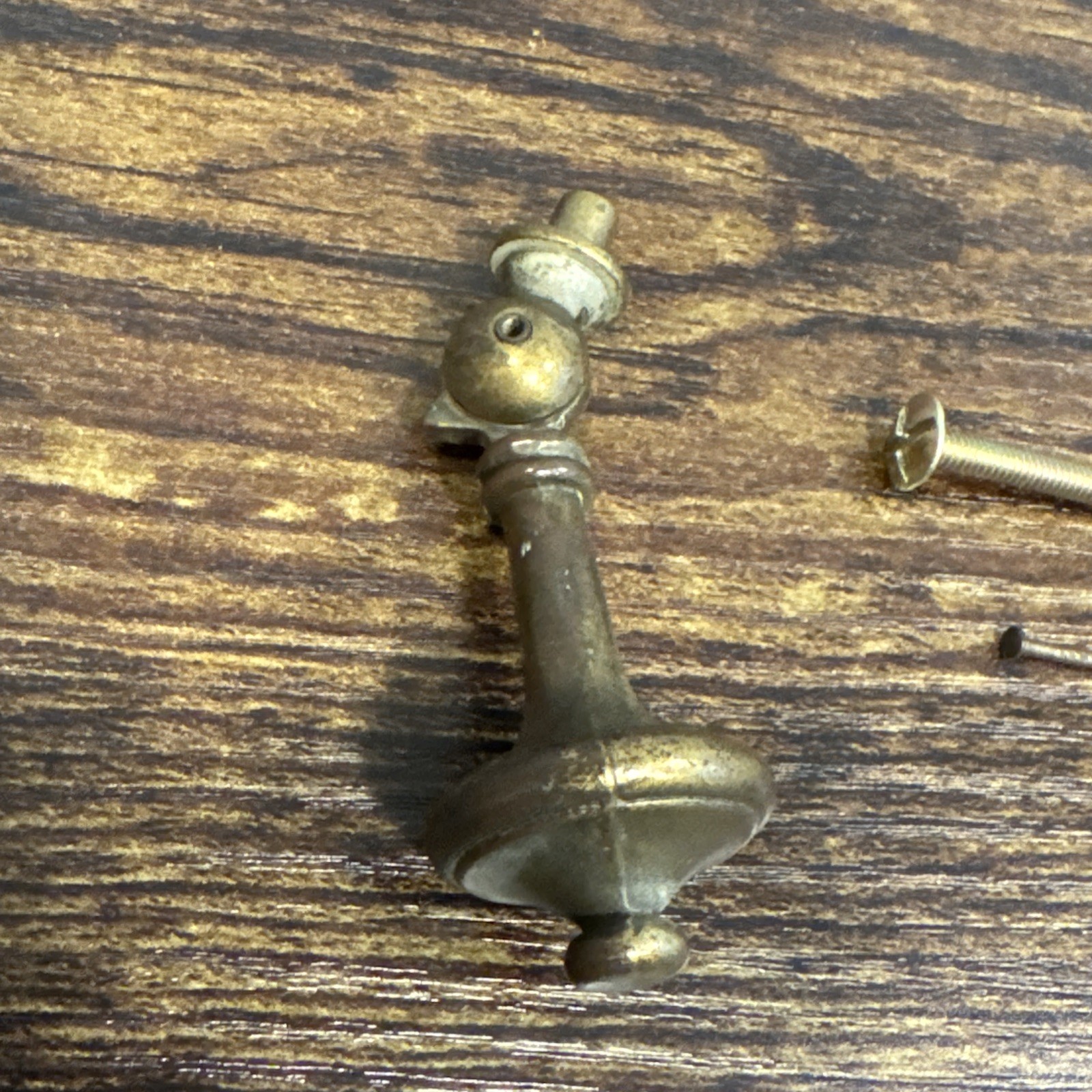 Drexel Esperanto Drawer Pull Teardrop Brass Dresser Handle Backplate Vintage MCM