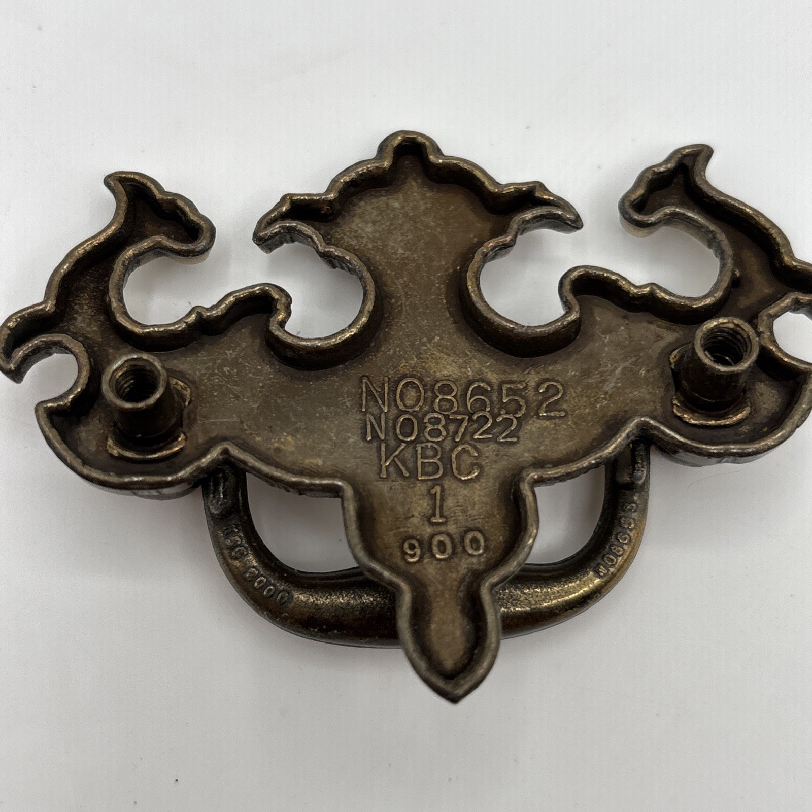 VTG Keeler Brass Co KBC1 #8652 Brass Dresser Drop Drawer Pulls Lot 4 2” CENTERS