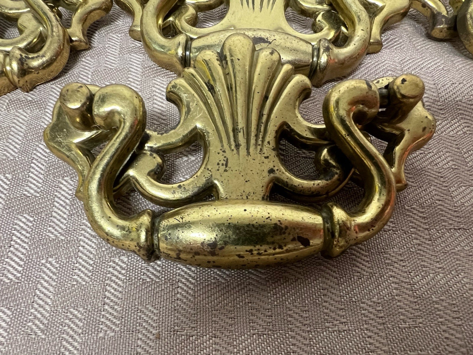 Lot 10 Vintage Brass Drop Bail Pull Handle Drawer 1986 BPC 21016 Chipendale