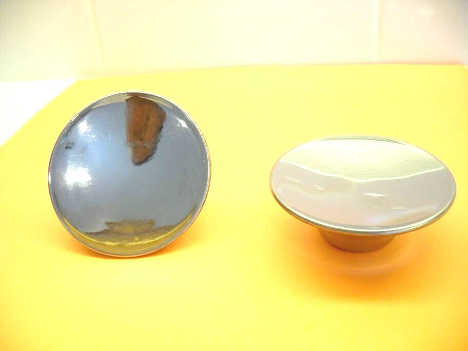 Vintage 1-7/8″ Dia. Chrome Drawer Knob w Concave Face Cabinet Door Pull Amerock