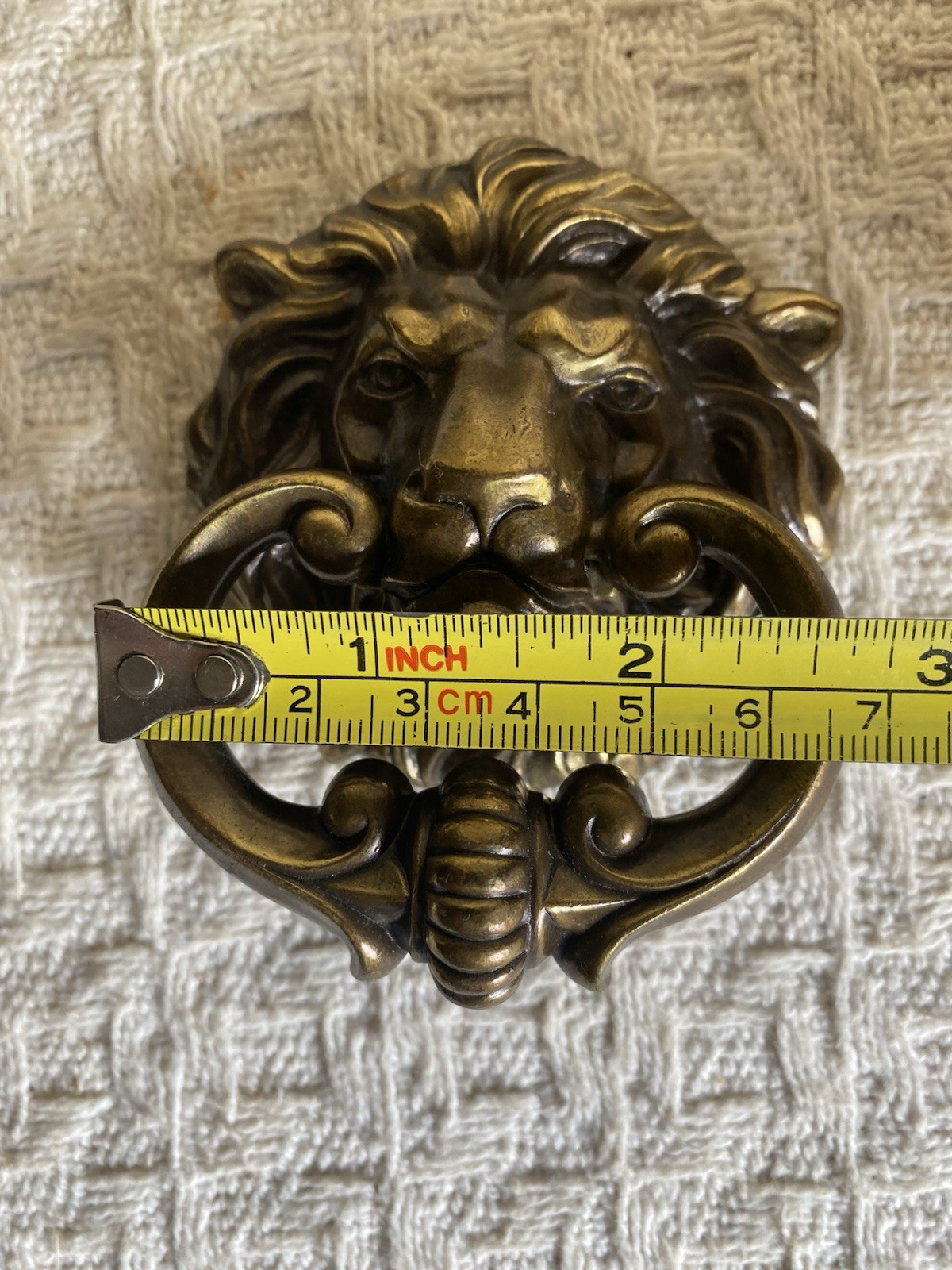 8 VTG Brass Bronze Metal Lion Head Drawer Chest Pulls Victorian Large & Small