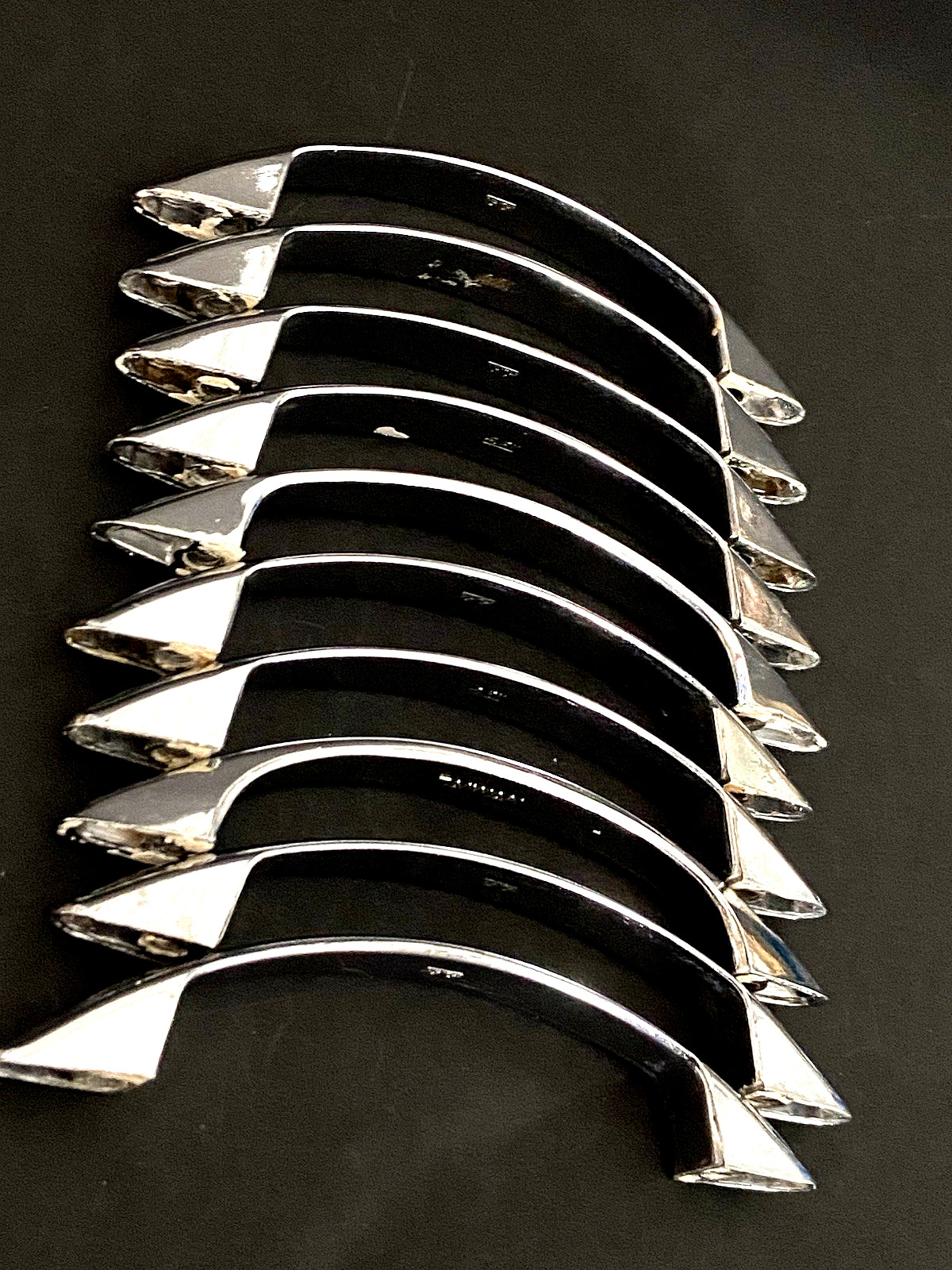 Lot of 10 Vintage Chrome Drawer Pulls Cabinet Handles MCM 4″ -20 Screws