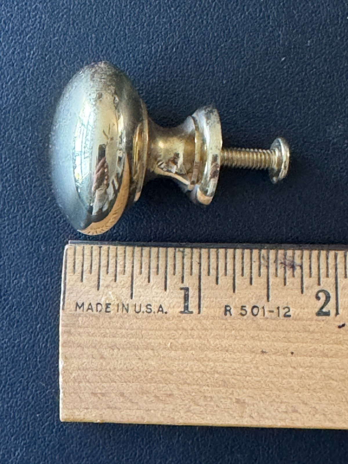 10 Vintage Solid Heavy Brass Furniture Mushroom-Shaped Single-Mount Drawer Knobs