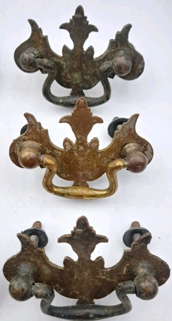 Antique/Vintage Handles Hardware Lot Furniture Drawer Pulls Handles Metal Brass