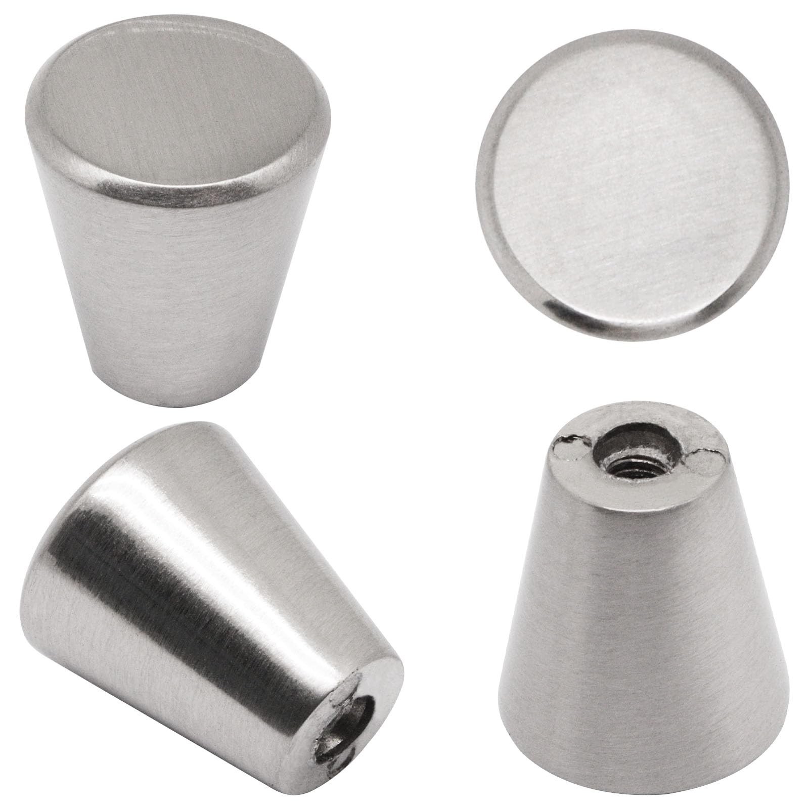 12pcs Brushed Nickel Cabinet Knobs, 3/4 inch Cone Dresser Knobs Drawer Knobs …