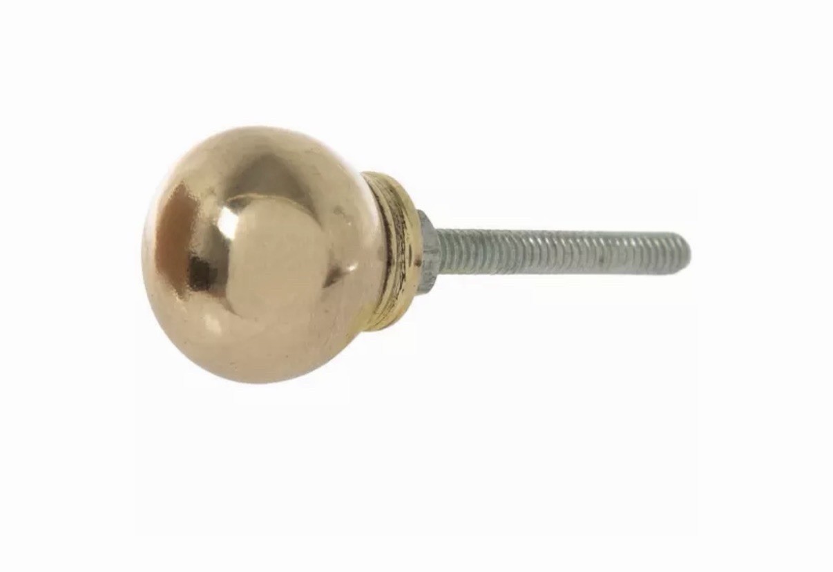 Solid Polished Brass Ball Drawer Knobs Vintage Style Cannon Ball Cabinet Pulls