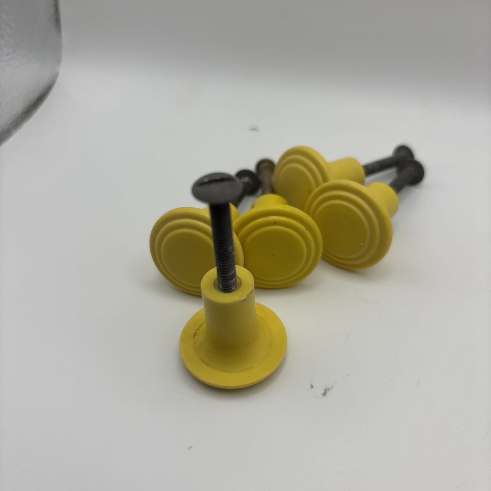 Vintage NOS Early Plastic Drawer Knob Cabinet Pull. Mixed colors Lot of 17