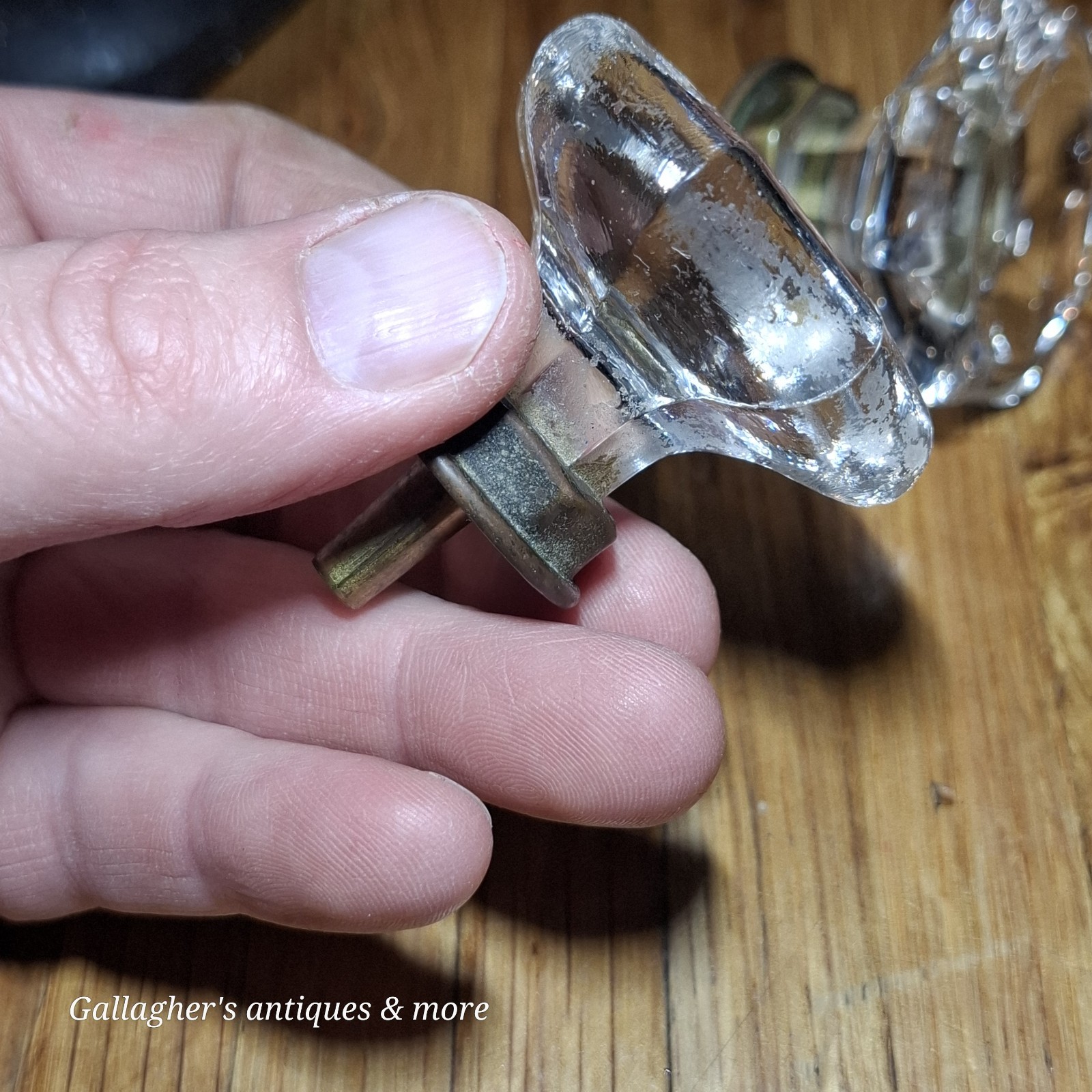 Antique Glass Knob Handle Drawer Cabinet Lot Of 4 Pat Oct 1901