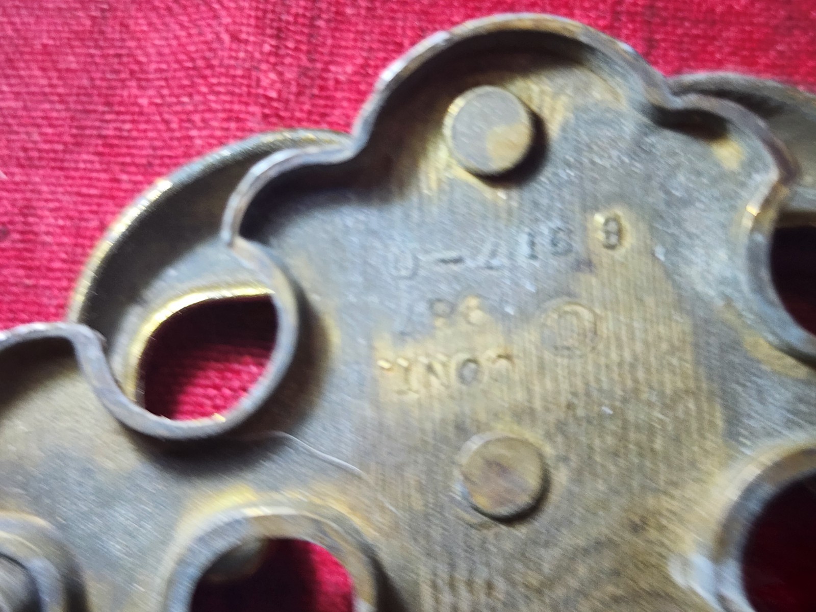Lot of 2 Antique Vintage Brass Drawer Pulls