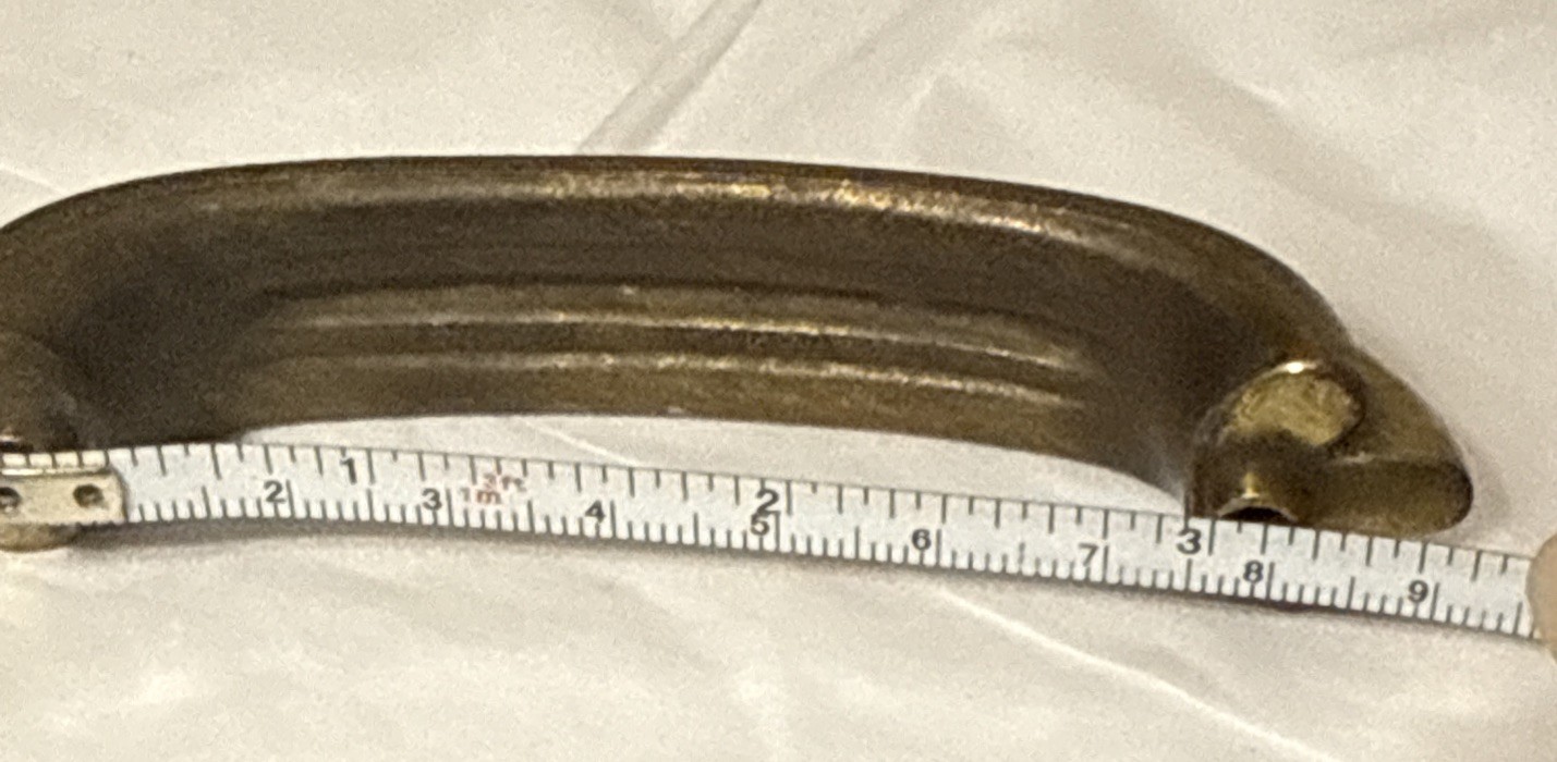 Vintage Cabinet Door Pull Handle Brass MCM Art Deco 38428 KBC