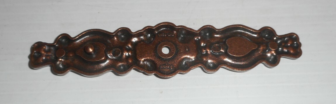 Hyer Ornate Backplates Copper Color Back Plates Furniture Parts 5 1/2″ x 1 1/4″