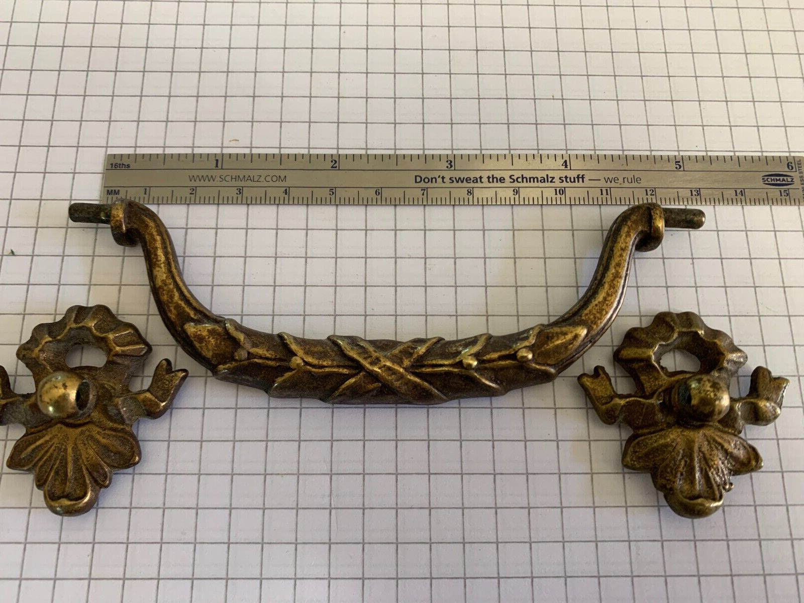 Drexel Heritage Cast Brass 4 3/4 in c-c Drawer Pull N3779 & N3780 FREE SHIPPING