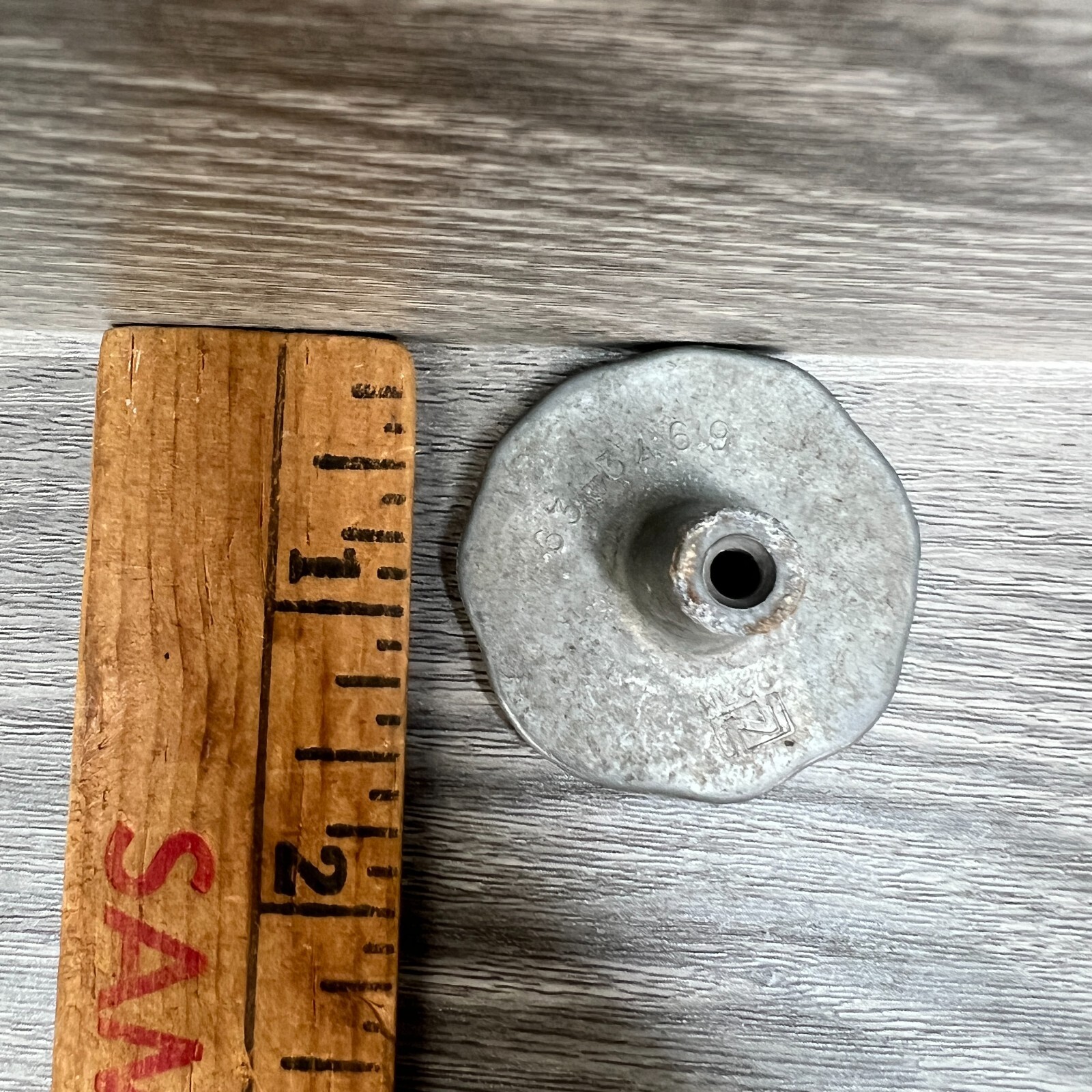 Vintage Drawer Pull Round Single Knob NLCO 63 – 3469 Metal Unknown Oigins