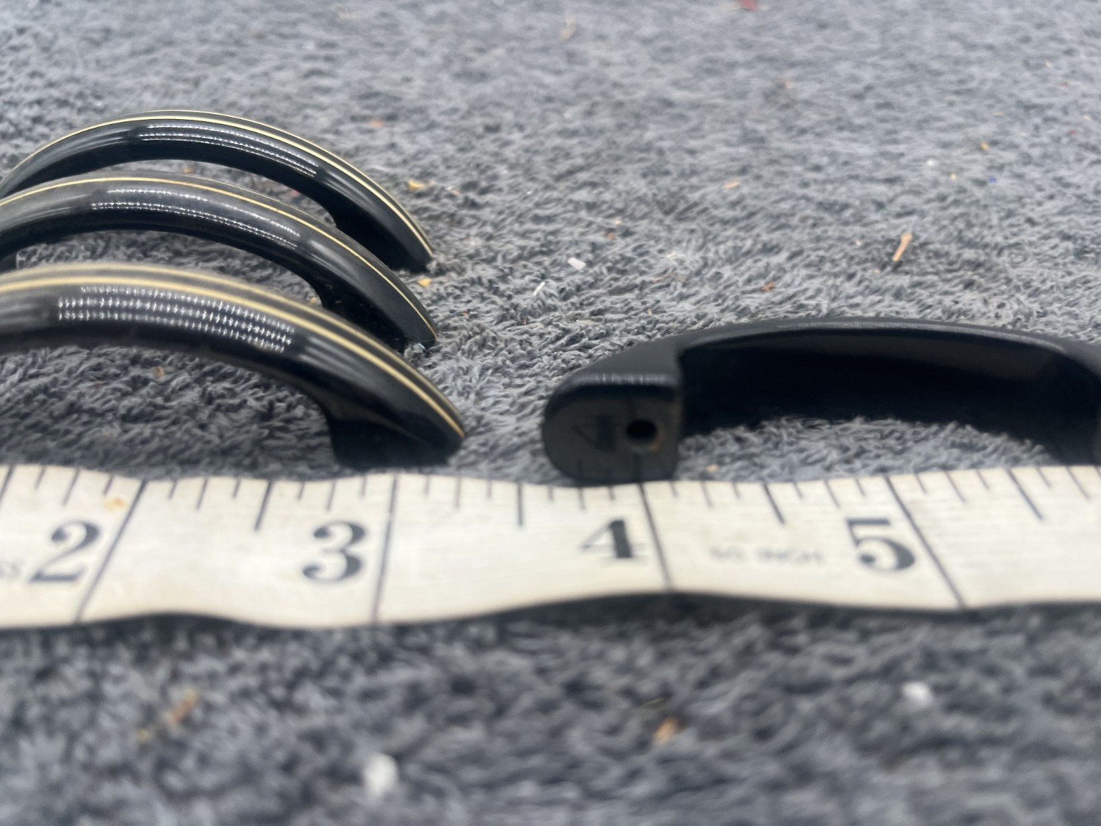 antique art deco mcm bakelite handles 1930s drawer door project 3″ lot 10 black