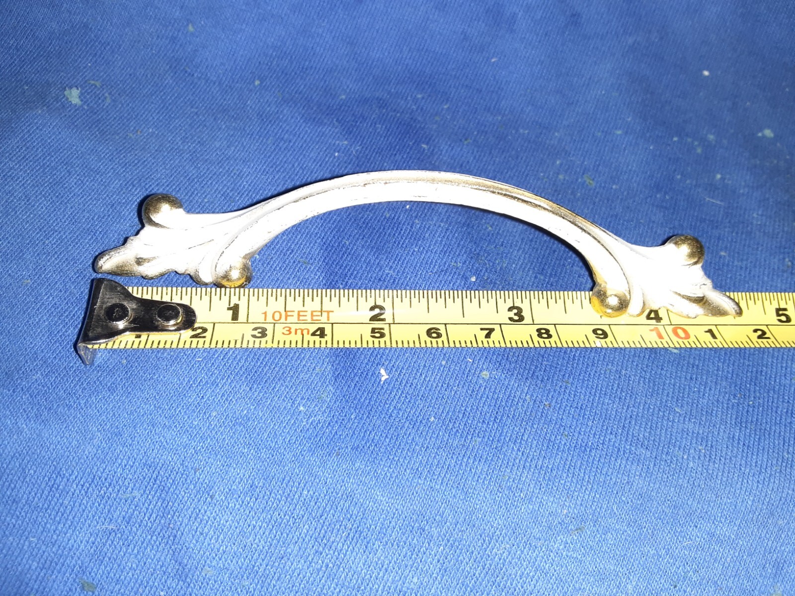 VINTAGE & BRASS DRAWER HANDLES 3 INCH PATTERN GOLD RARE