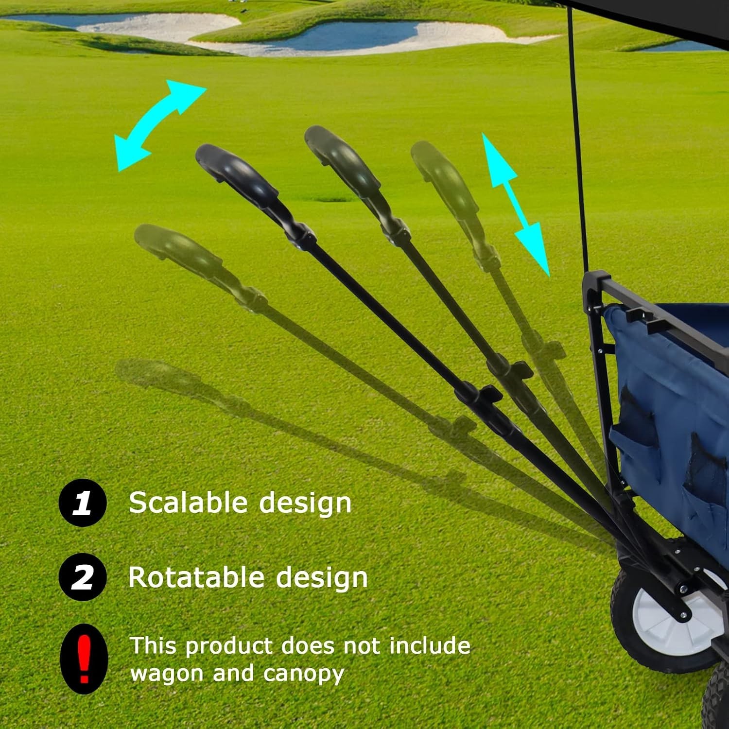 Durable Iron Wagon Pull Handle Replacement