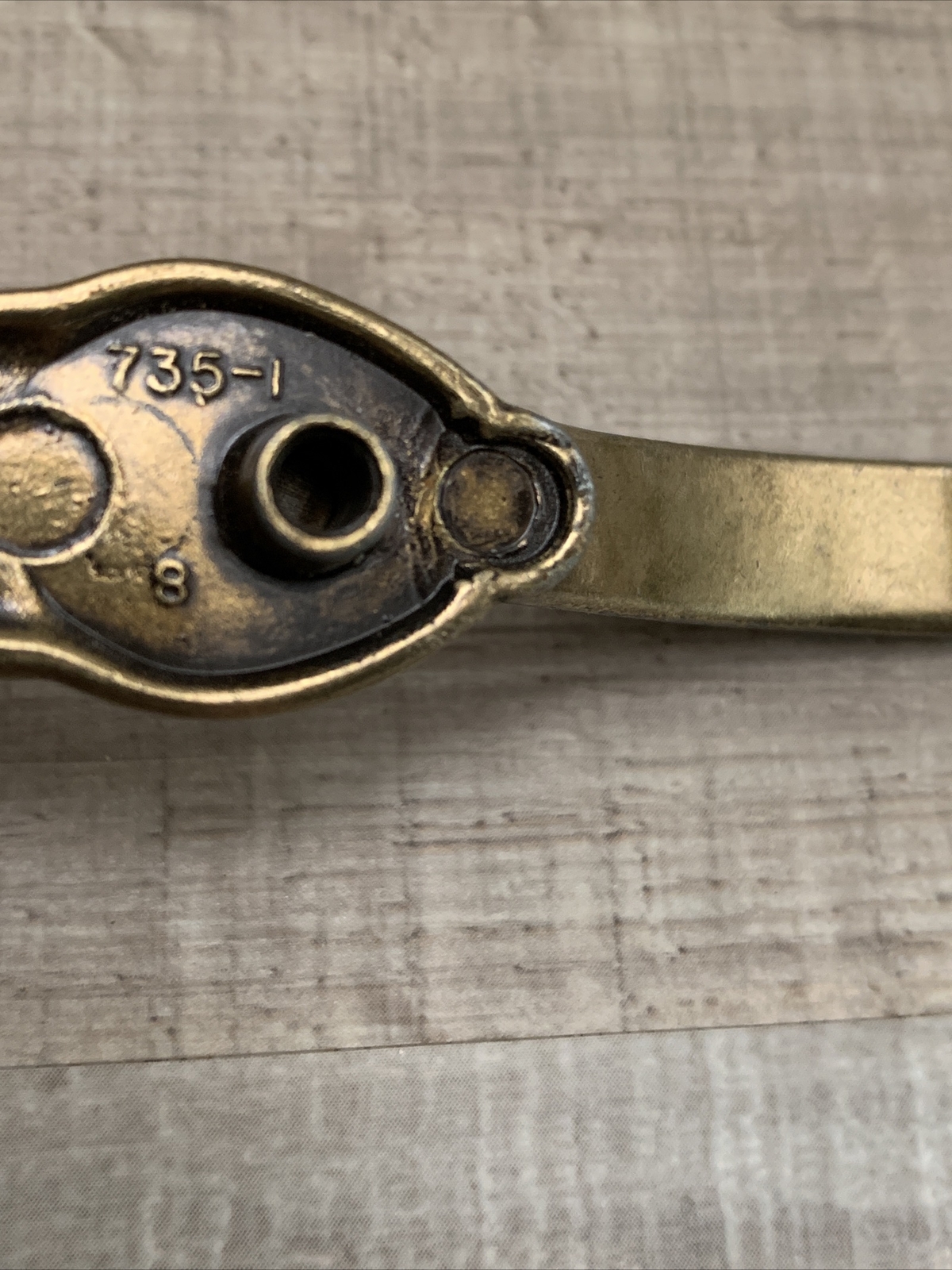 BRASS AMEROCK HANDLES Lot Of 2 Marked 5″ Furniture Cabinet Vintage WITH SCREWS