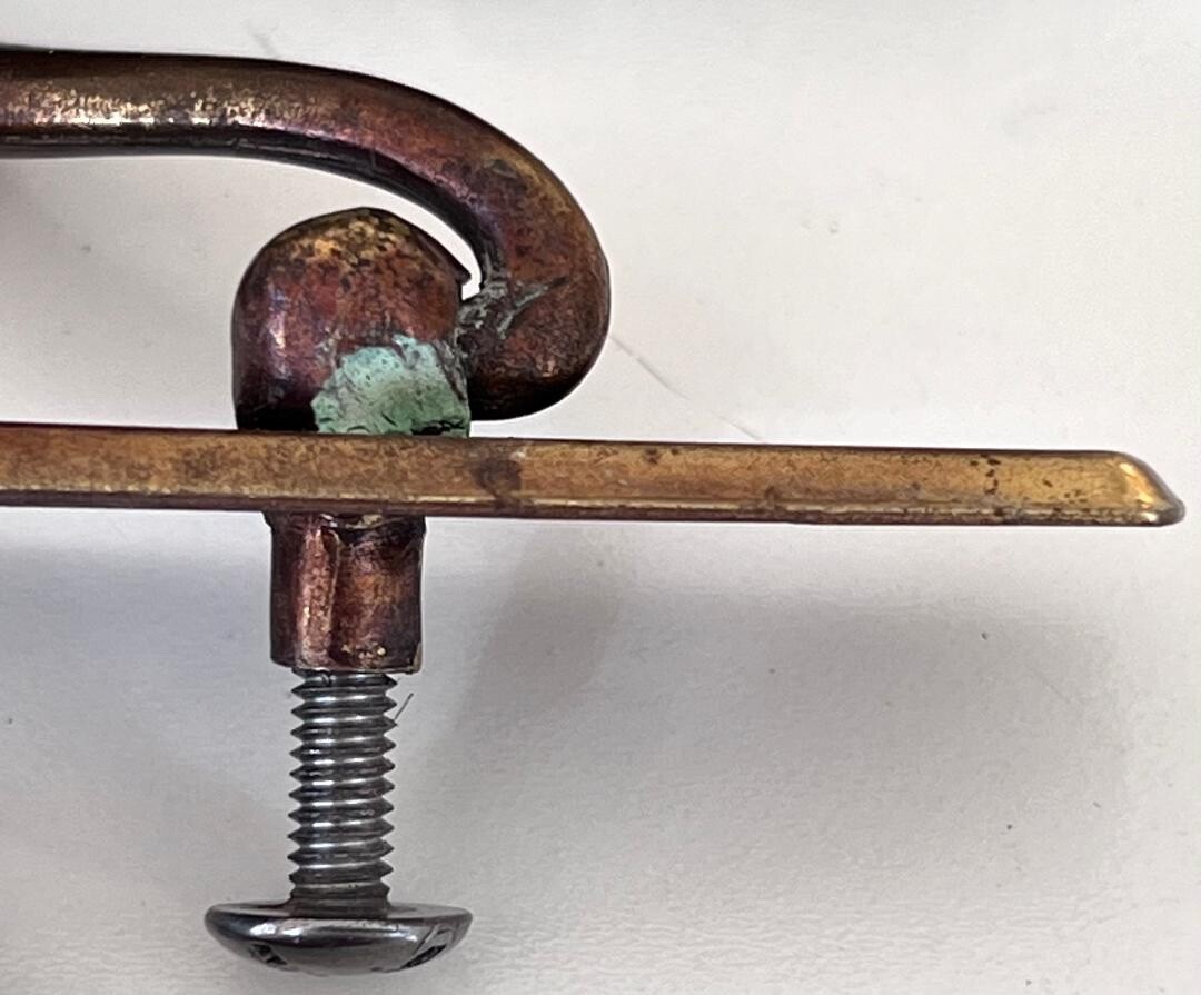 (4) Mid-Century Dresser Drawer Drop Handle Pulls 7″ Long / 4.5″ Screw To Screw