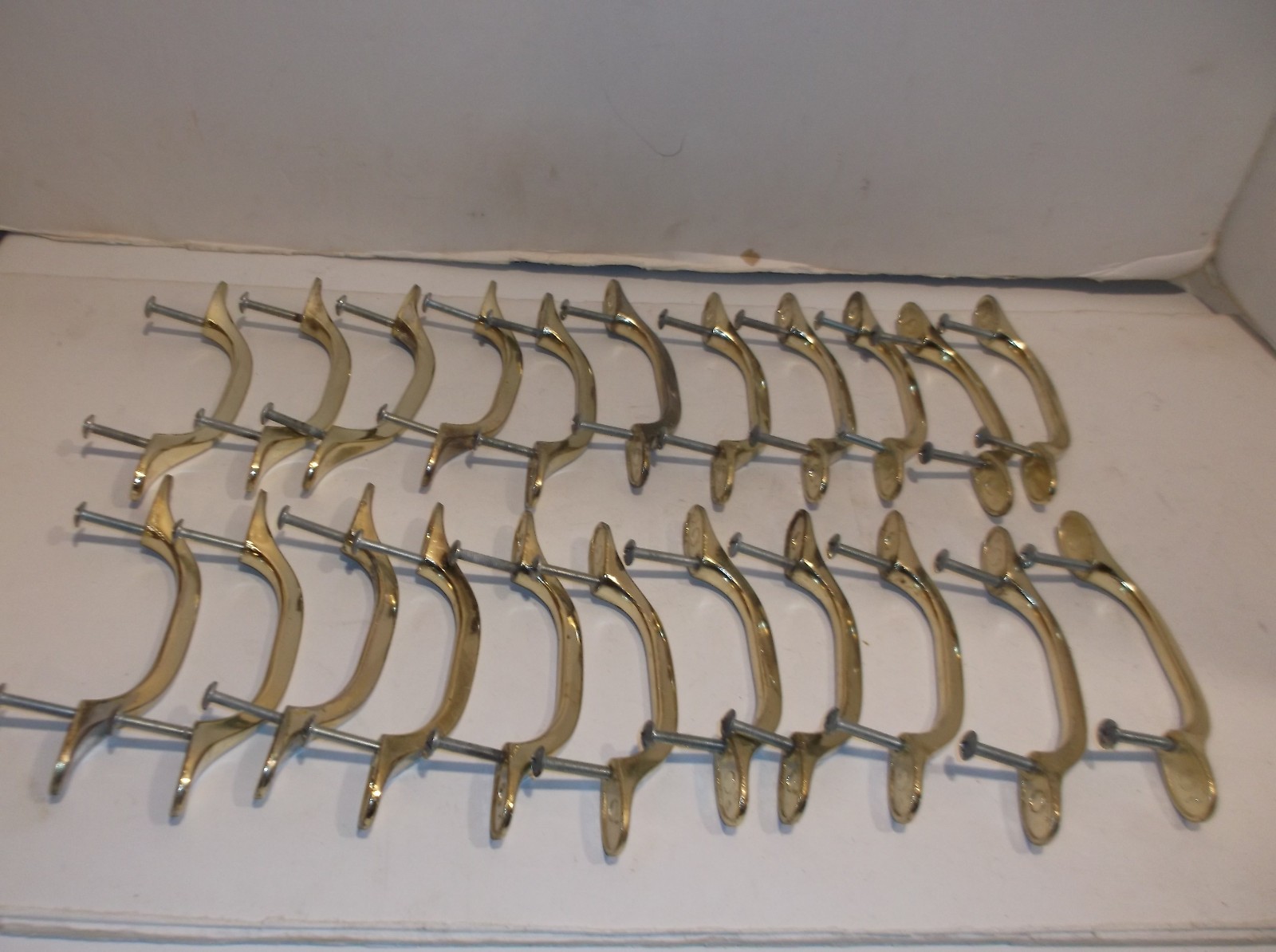 Cabinet Drawer Pulls Brass With screws No .63973-1 – Lot of 22