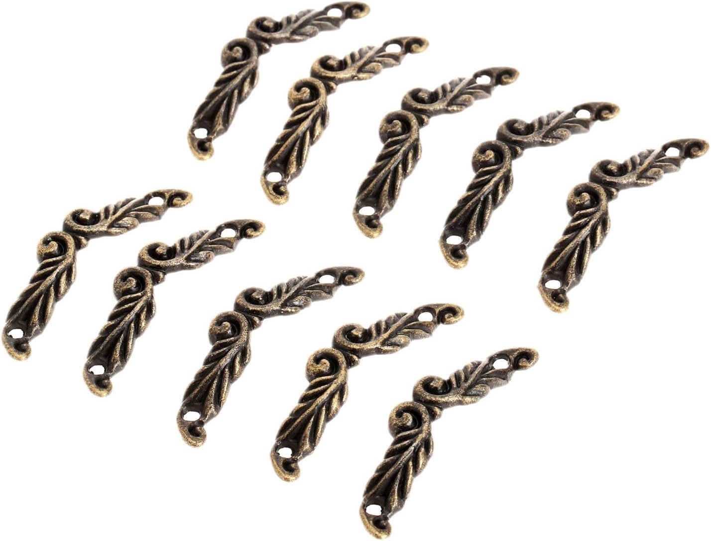 Vintage Decorative Cabinet Pulls | 10Pcs Antique Bronze Handles for Furniture