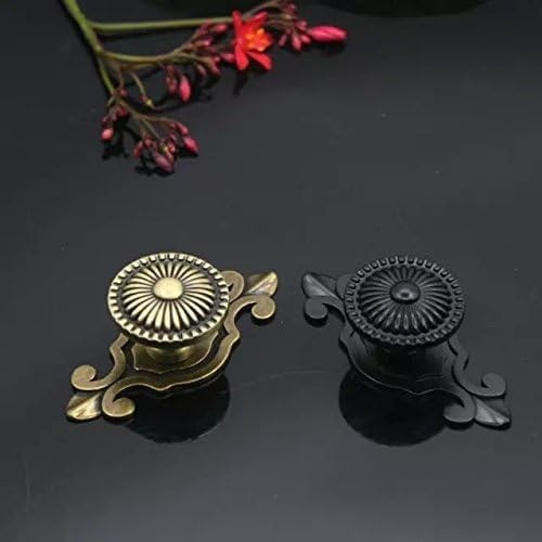 Golden Brass Antique Vintage Retro Drawer Cabinet Metal Knobs with Backplates 12