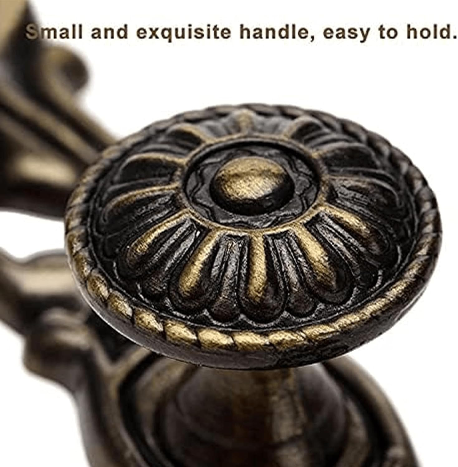 2Pcs Vintage Style Pulls Handles, Antique Bronze Cabinet Knobs for Furniture Dra