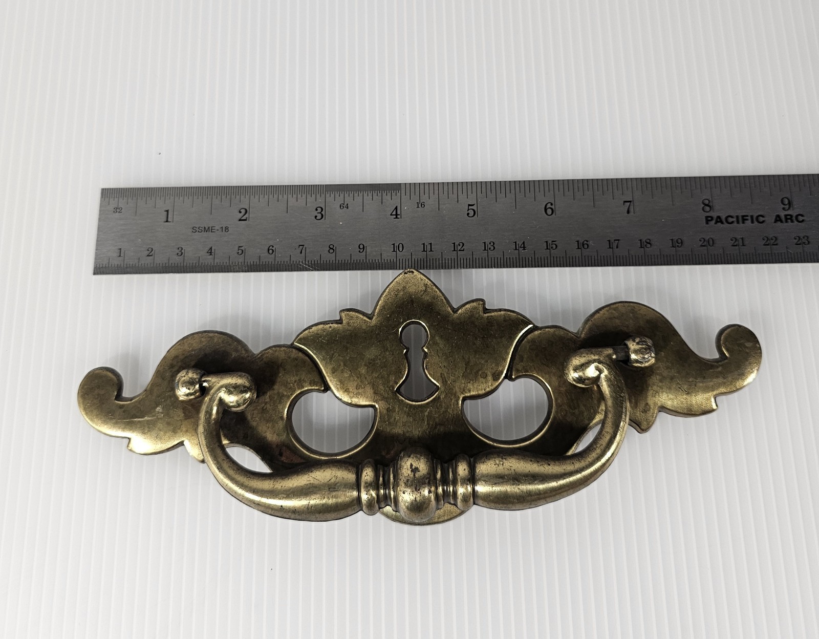4 Vintage Keeler Brass Co. N12710 Drawer Pulls 8 Inch, Set of 4, Large