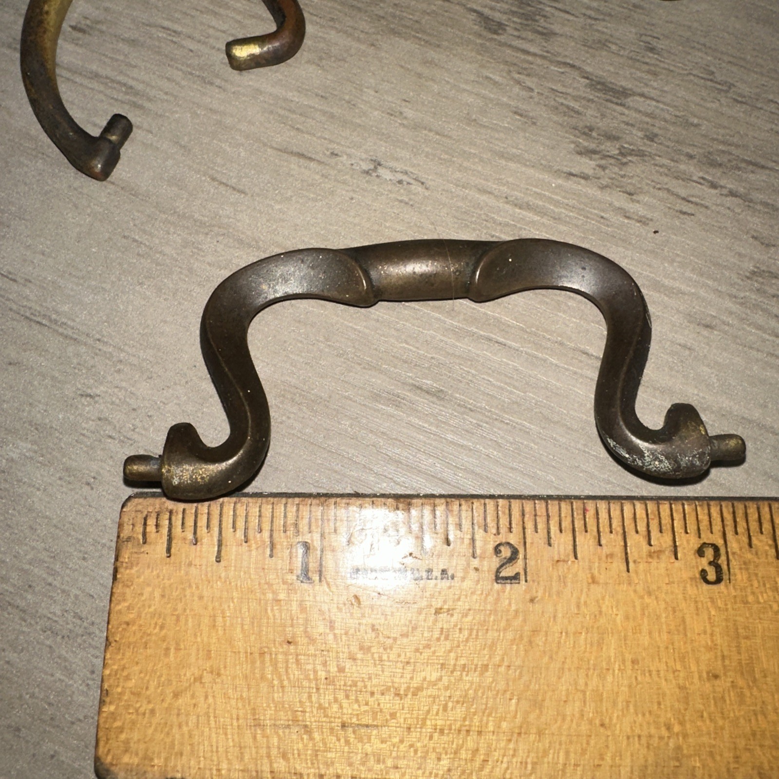 11 Old Drawer Pull Handles Nice Variety, Brass & Steel Vintage