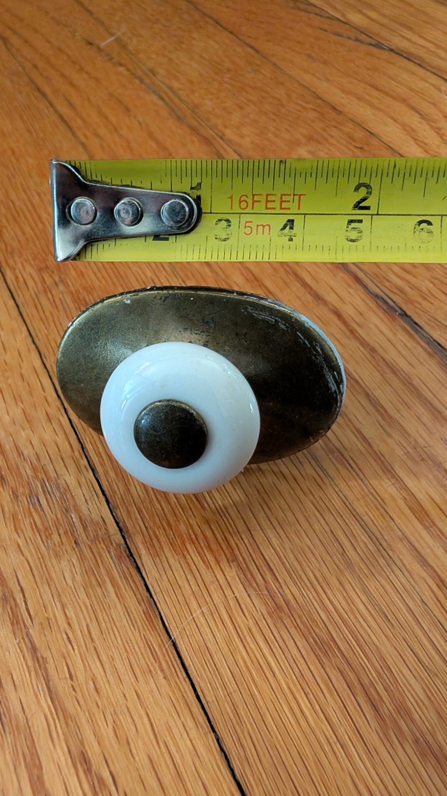 Keeler Brass Co. Porcelain Pull Knob Oval Backplate Lot of 10 N10237