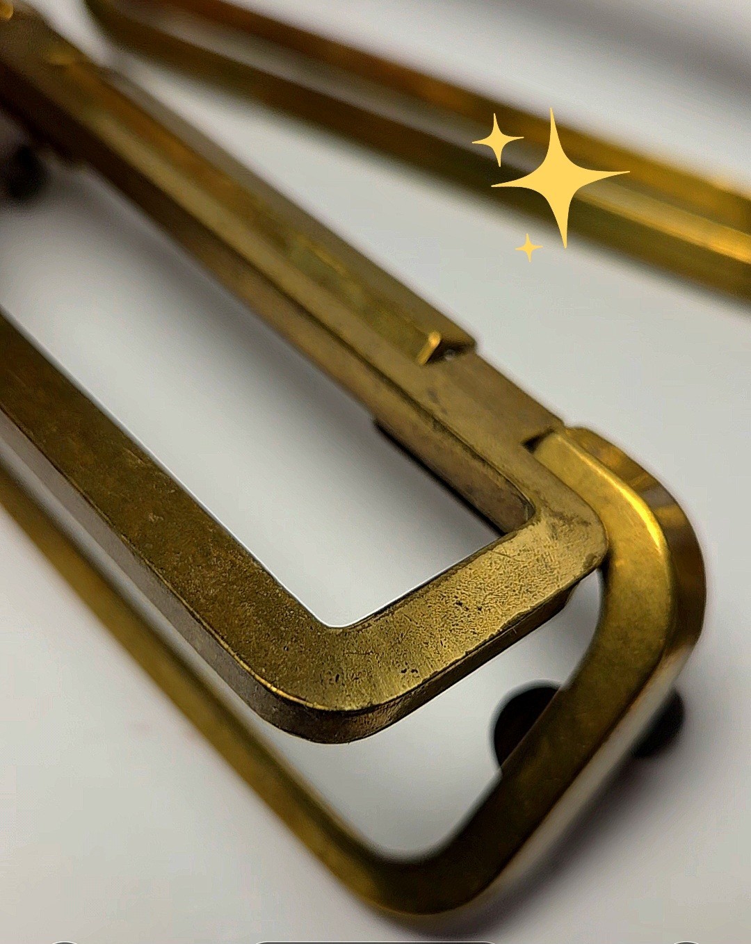 Pair Keeler Brass Folding Bail Pull 4.5″ CTC Patent Drawer Handle MCM (2 Avail)